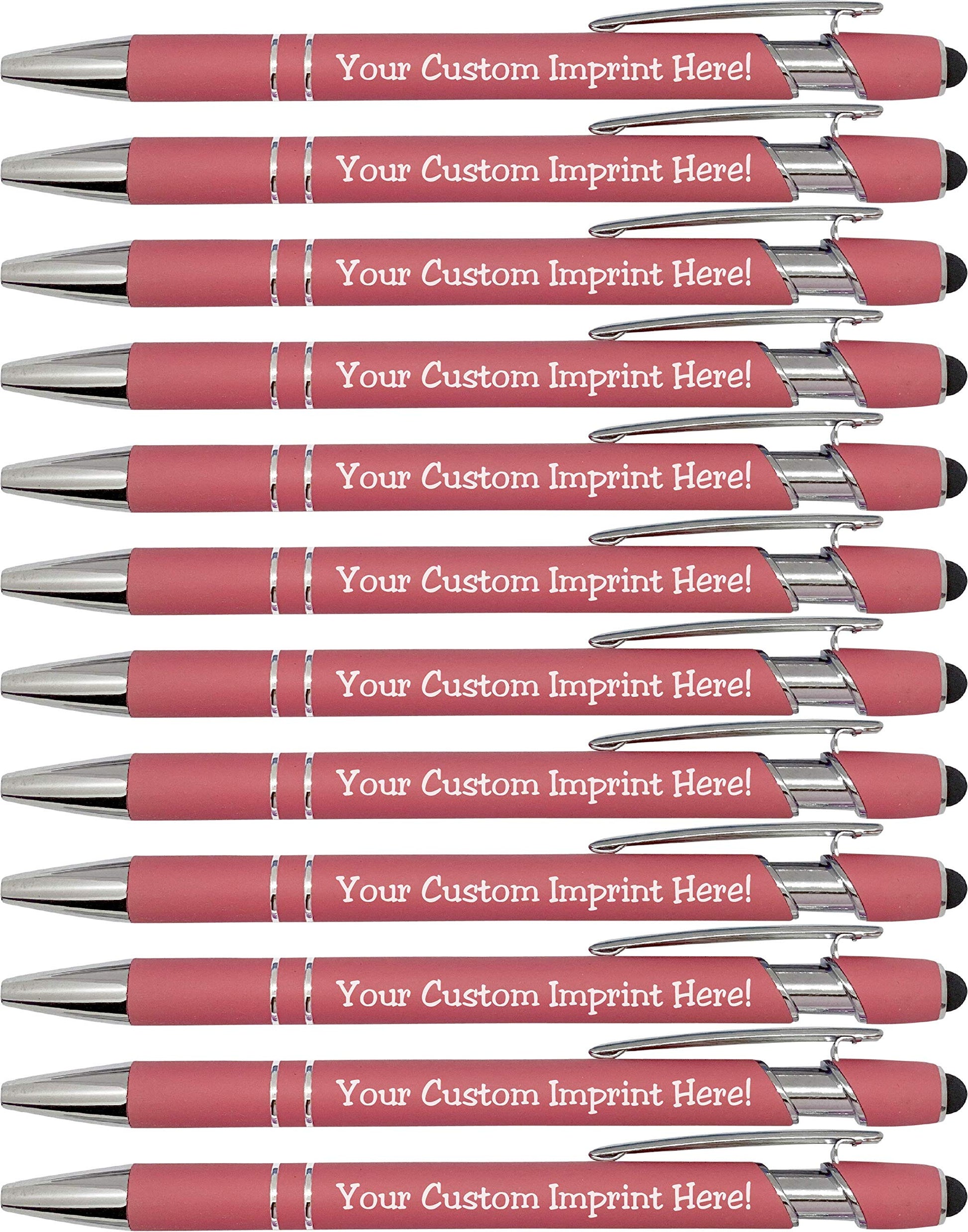 ExpressDesigns™ - Pastel Premium Custom Pens with Stylus | Personalized Soft-Touch Metal Printed