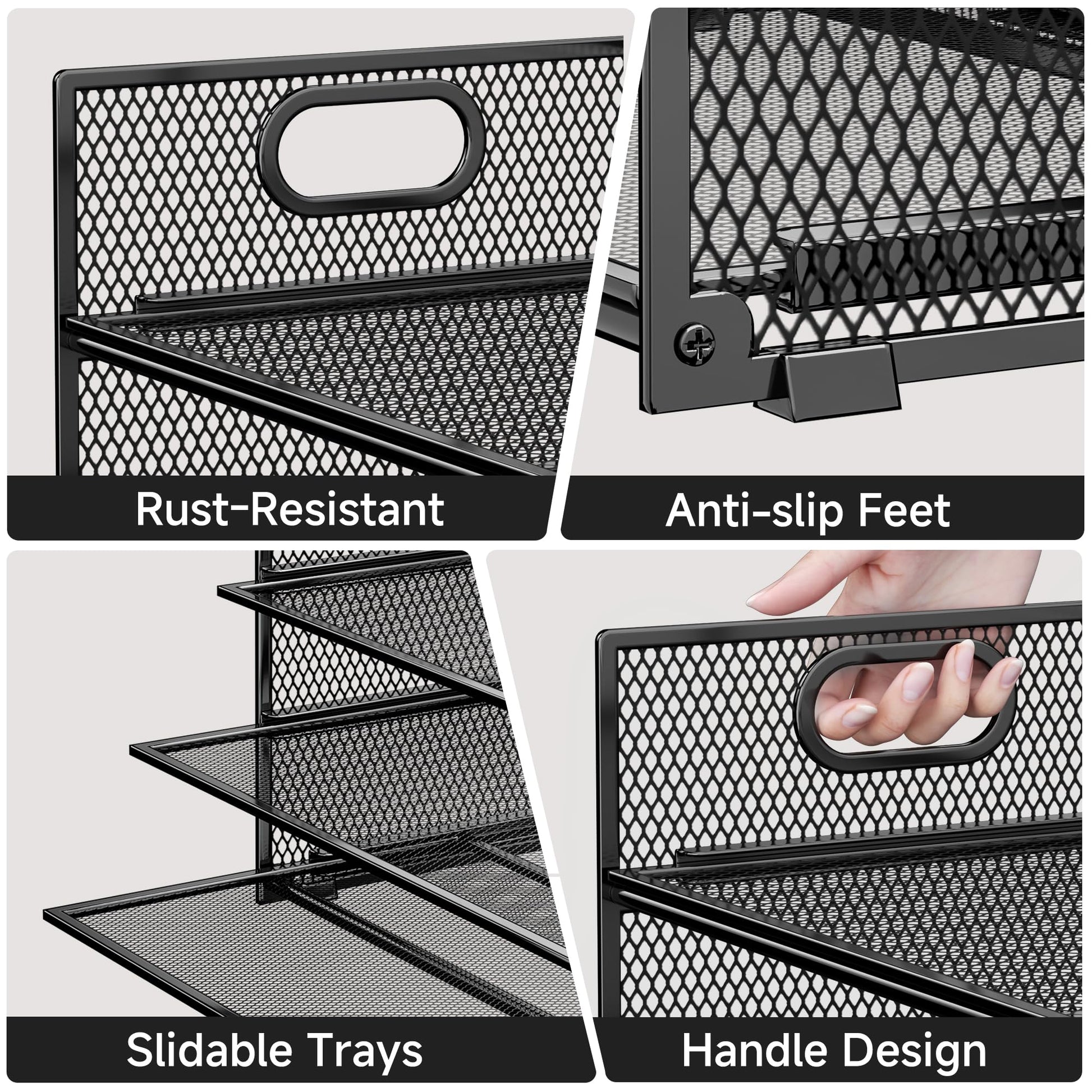 Kinkota 6-Tier Paper Organizer for Desk with Handle