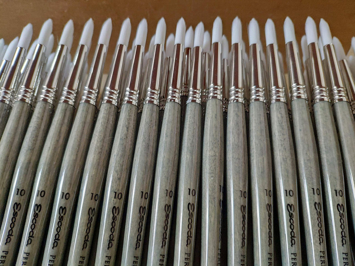 Escoda | Watercolour | Artist Set Julia Barminova | Size 6,1/4,12 | 3 Brushes | Synthetic White