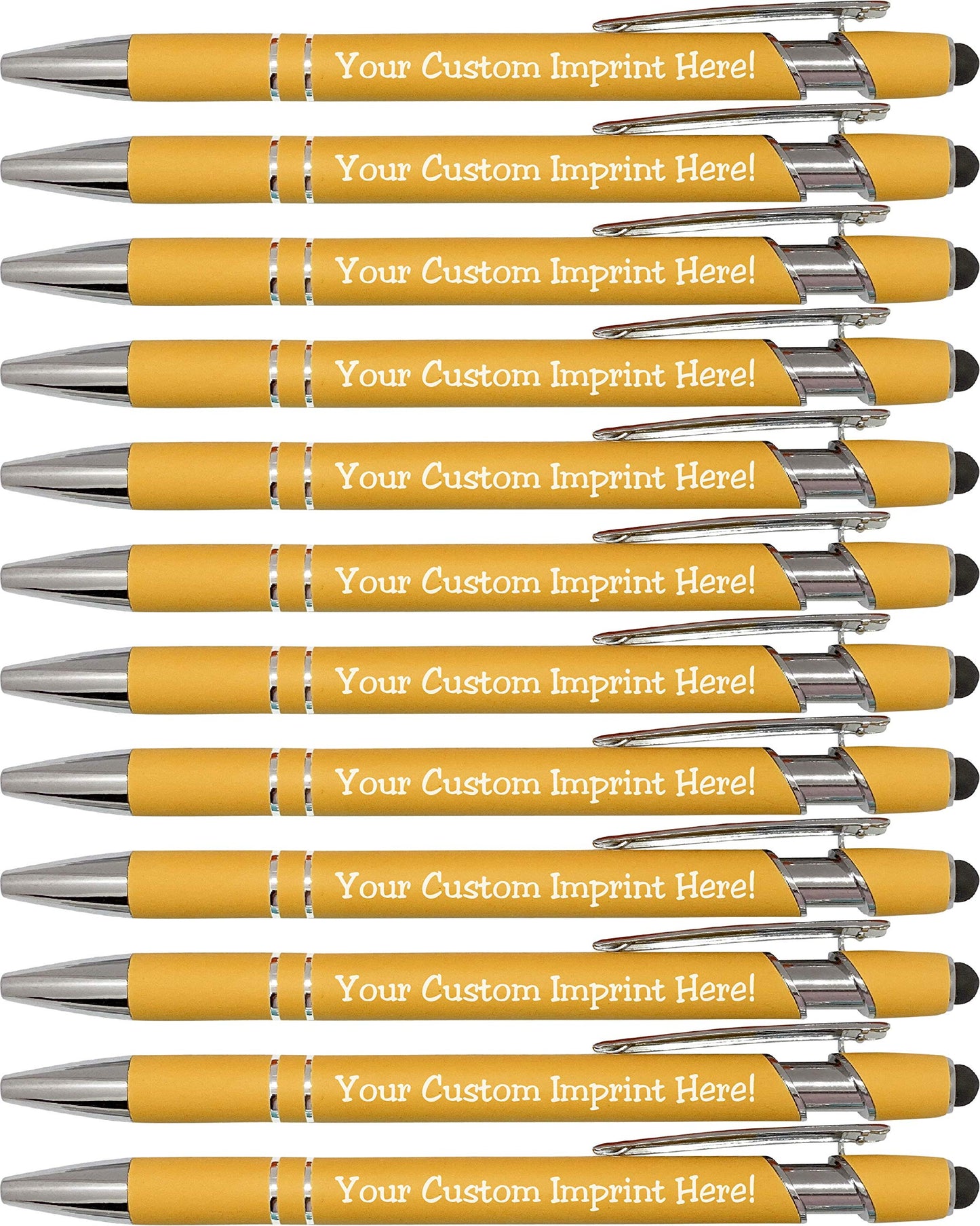ExpressDesigns™ - Pastel Premium Custom Pens with Stylus | Personalized Soft-Touch Metal Printed