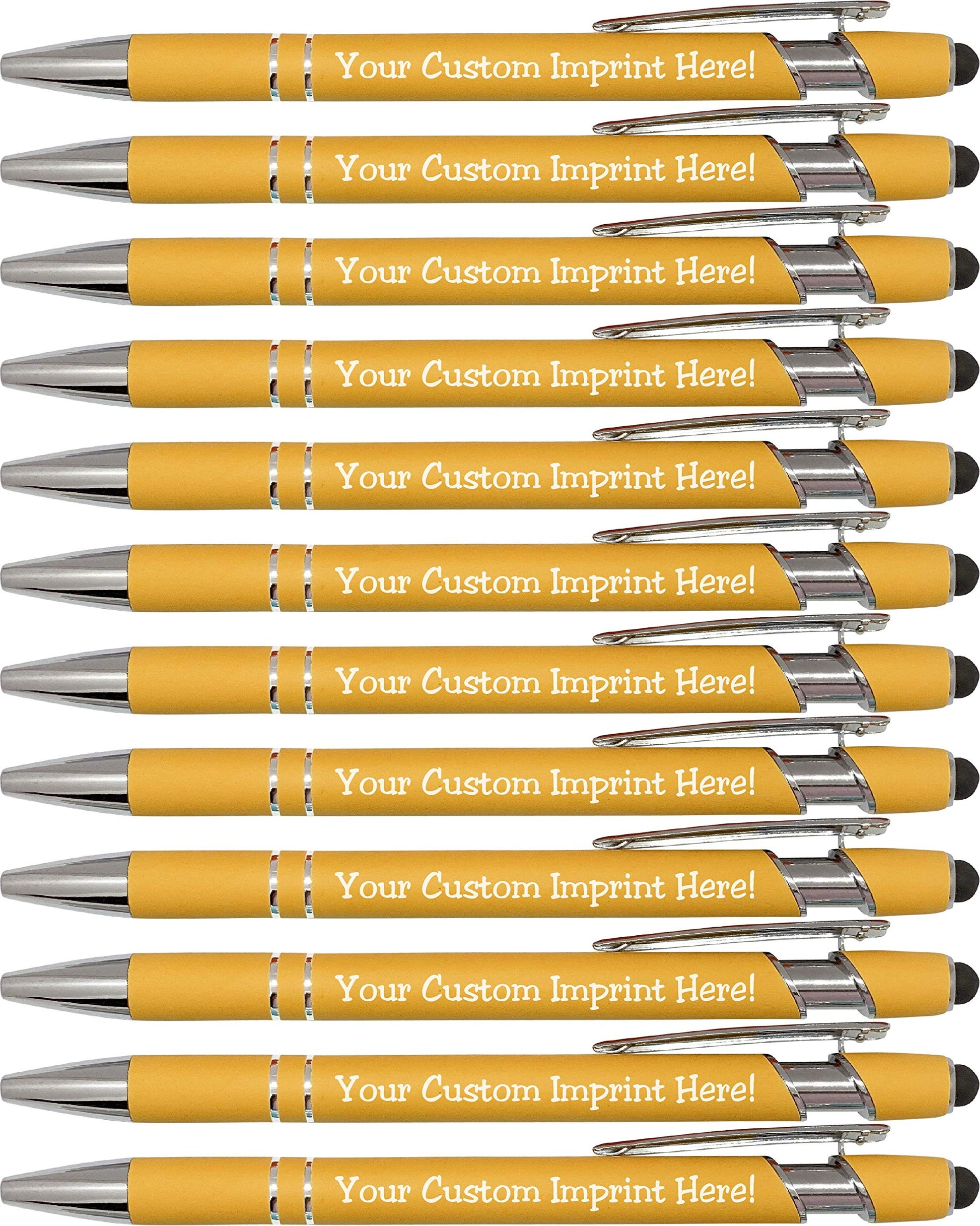 ExpressDesigns™ - Pastel Premium Custom Pens with Stylus | Personalized Soft-Touch Metal Printed