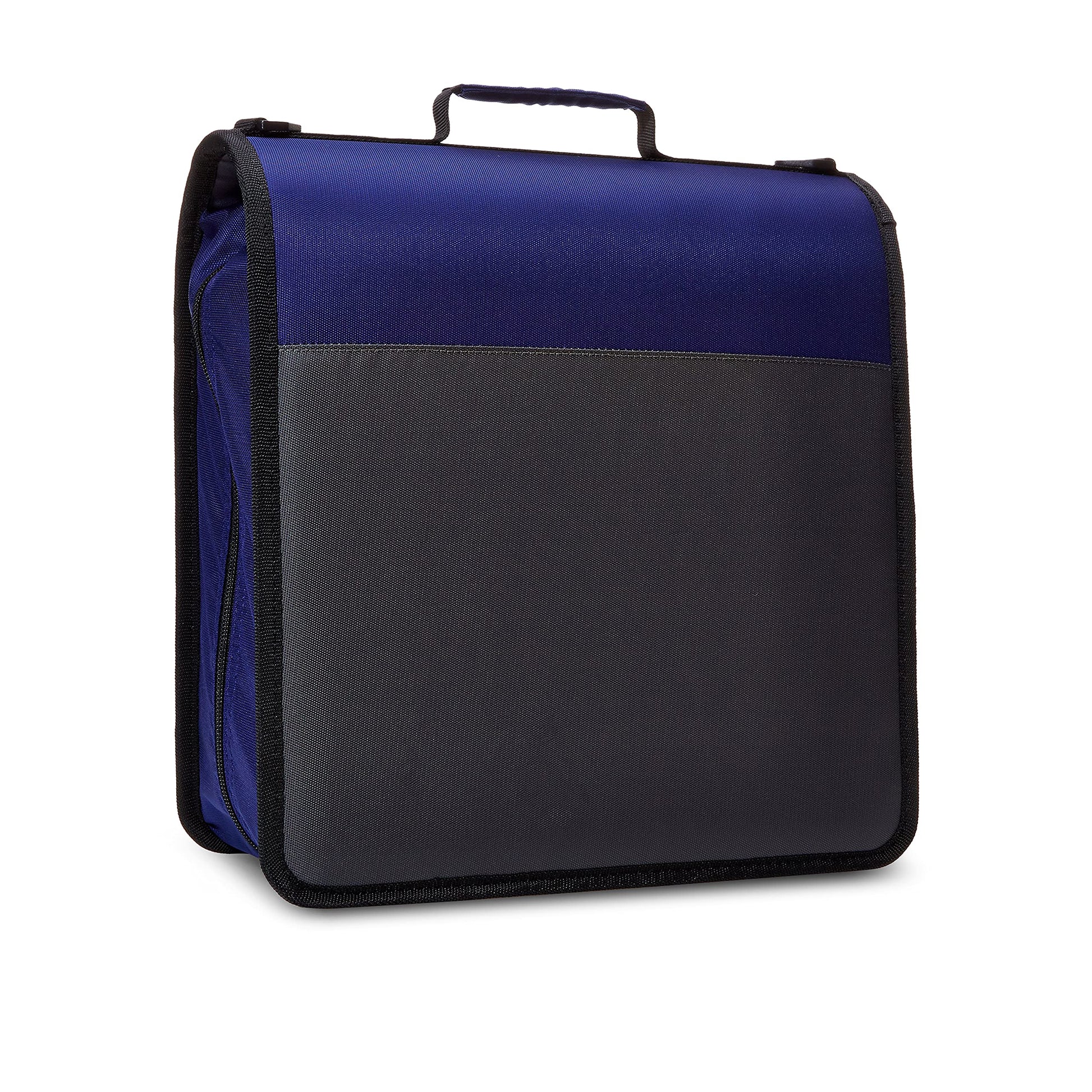 Amazon Basics Durable 3 Ring Zipper Binder with Multiple Pockets and Shoulder Strap, D-Ring