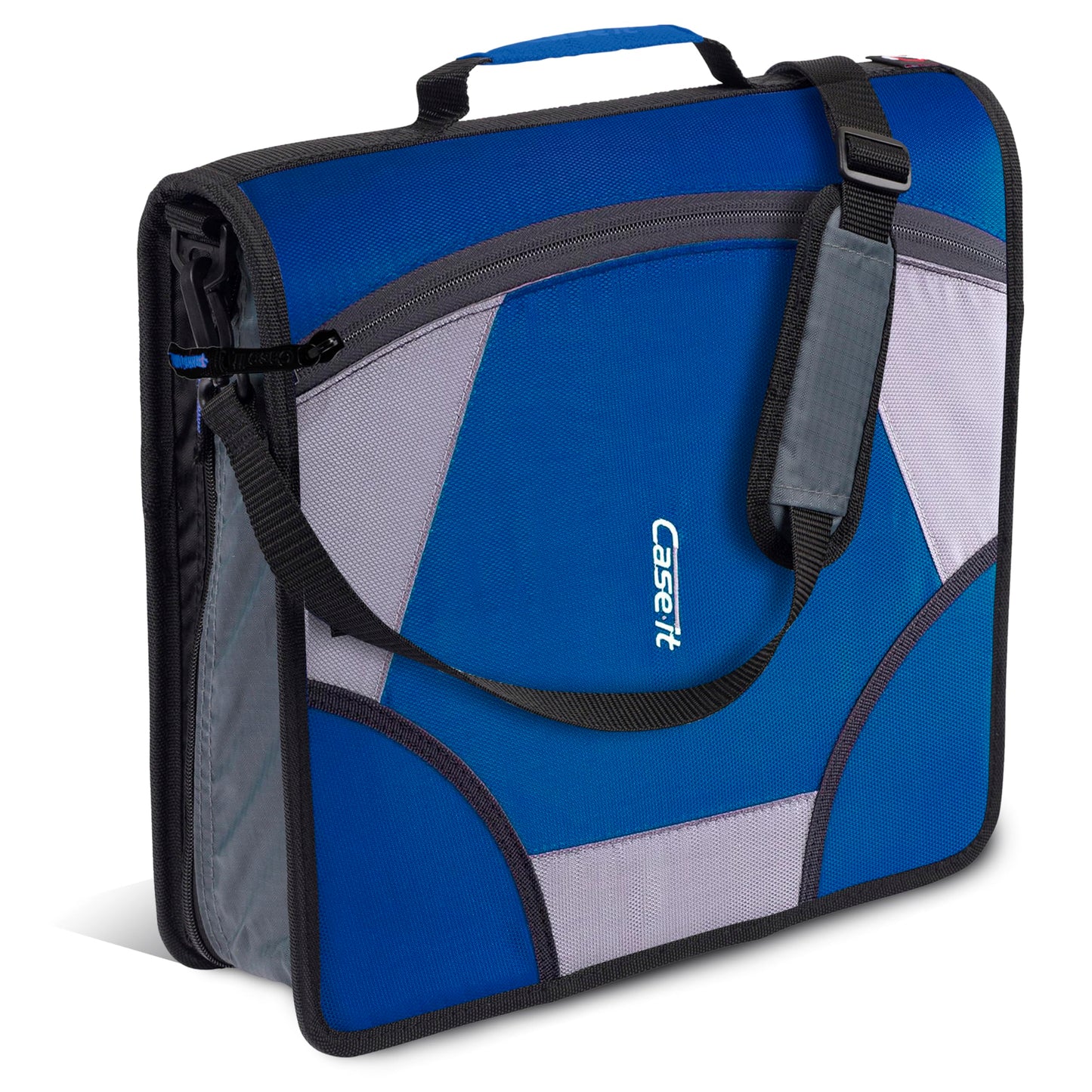 Case-it School Zipper Binder | 4" D-Rings | 800-Sheet | D-186 Midnight Blue