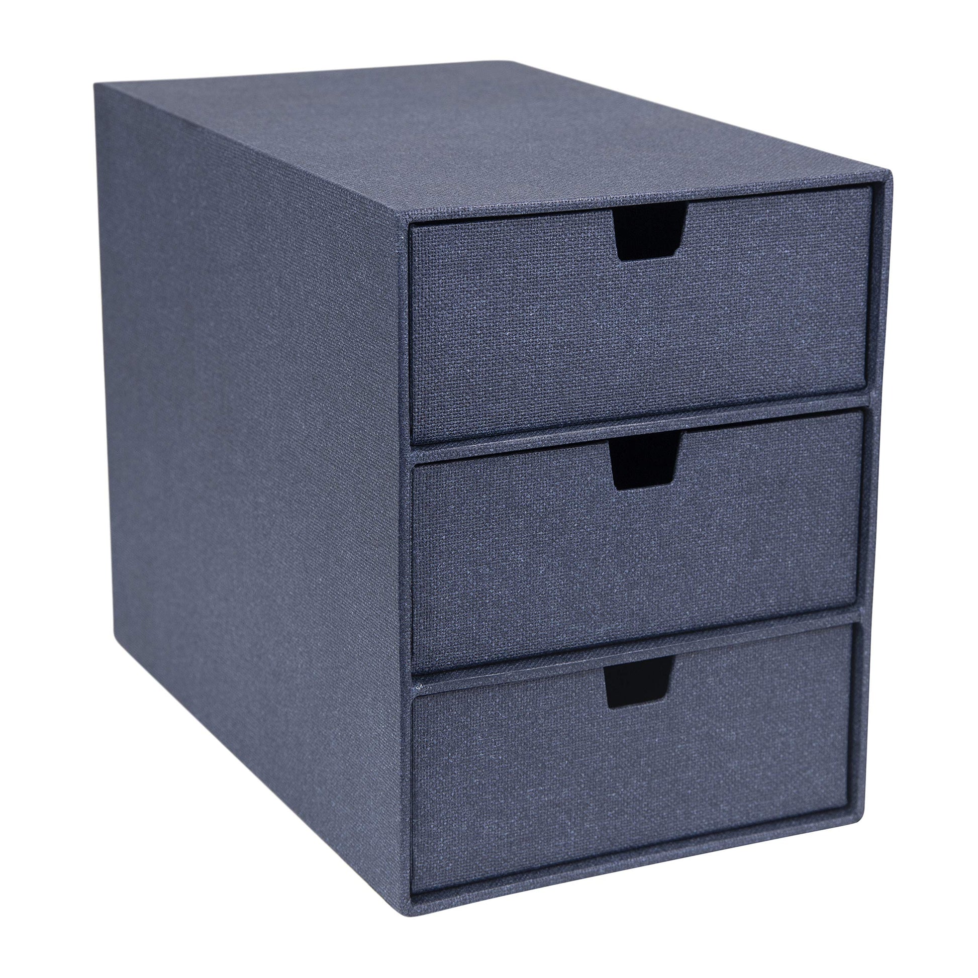 Bigso Box of Sweden Ingrid 3-Drawer Fiberboard Desk Organizer for Office Supplies and Accessories