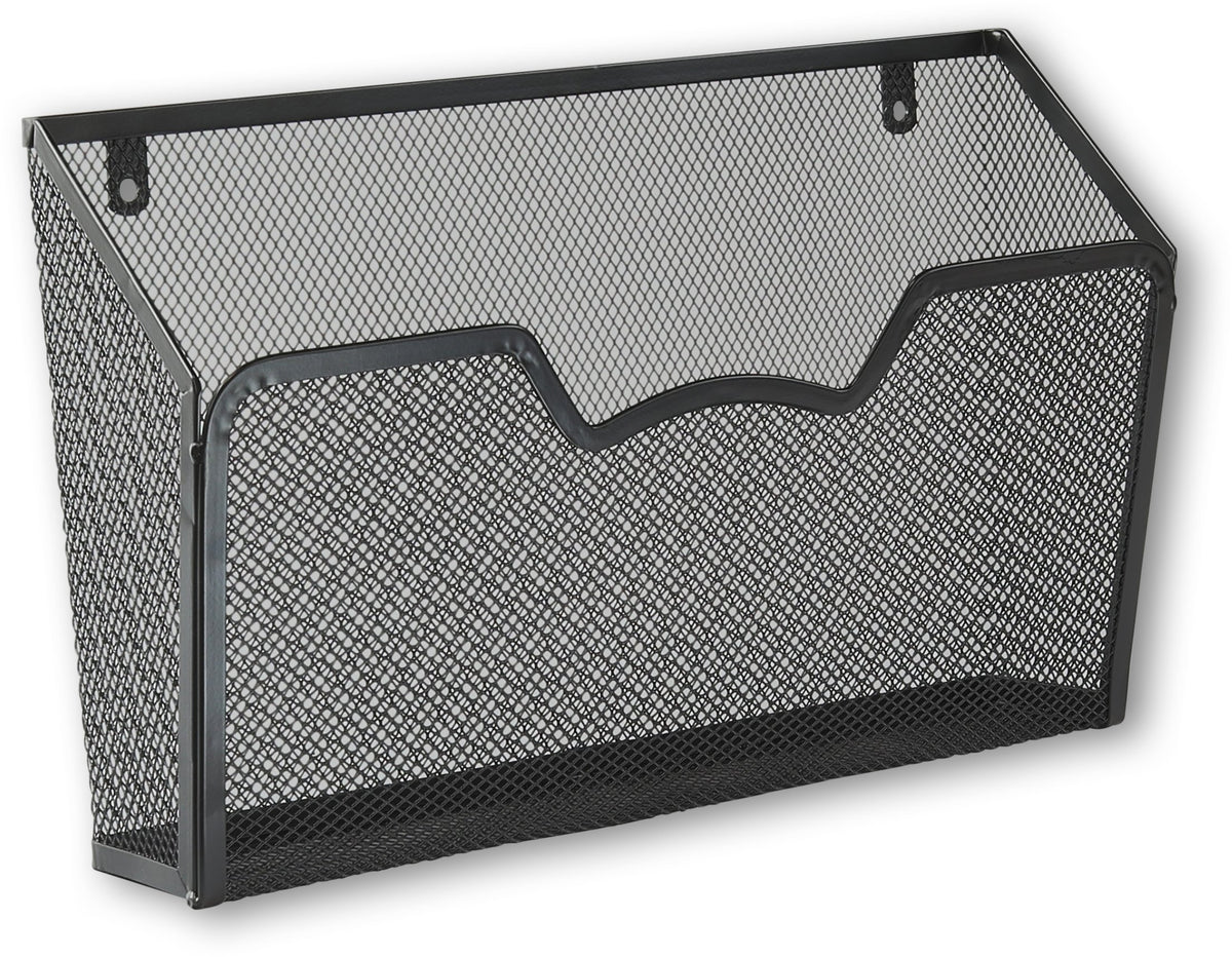 Simple Houseware Wall Mount Single Pocket File Holder, 3-Pack, Black