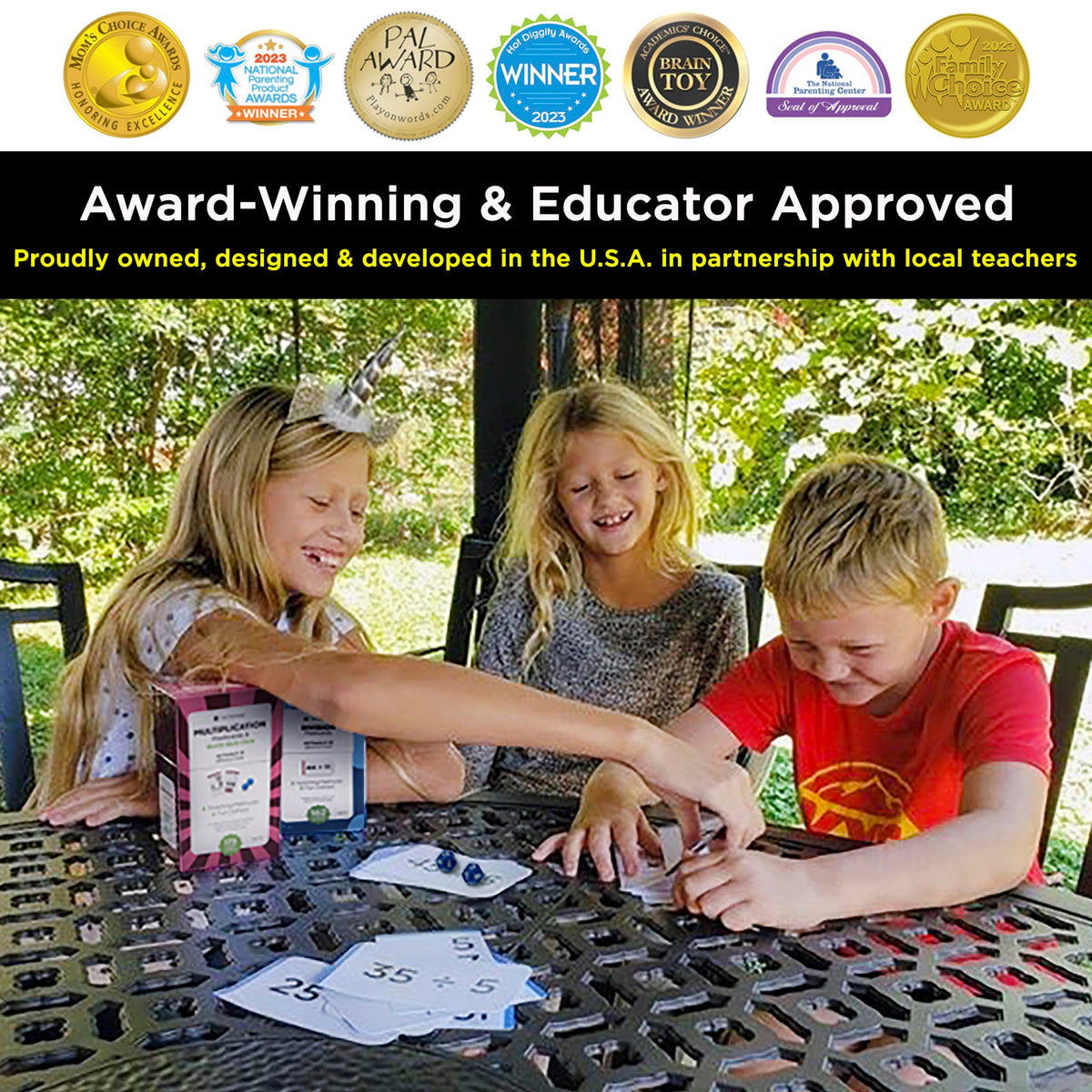 Think Tank Scholar 335 Multiplication & Division Flash Cards (Award Winning) 1 Fact Per Card with