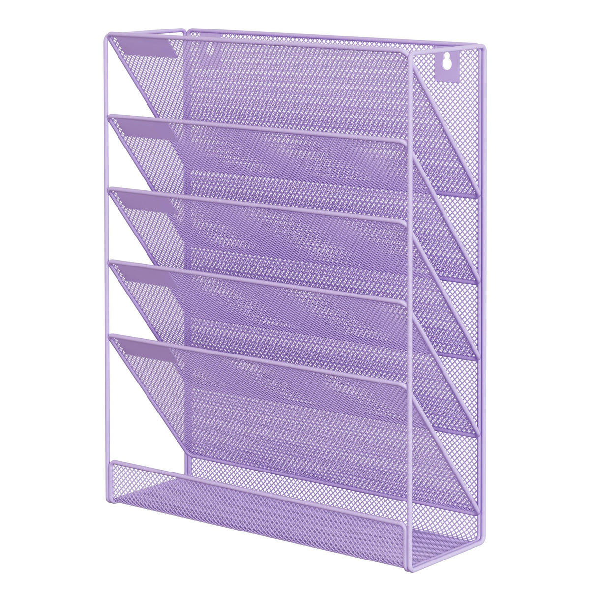 EasyPAG 5 Tier Wall File Holder, Mesh Hanging Folder Organizer with Classify Label, Versatile Desk