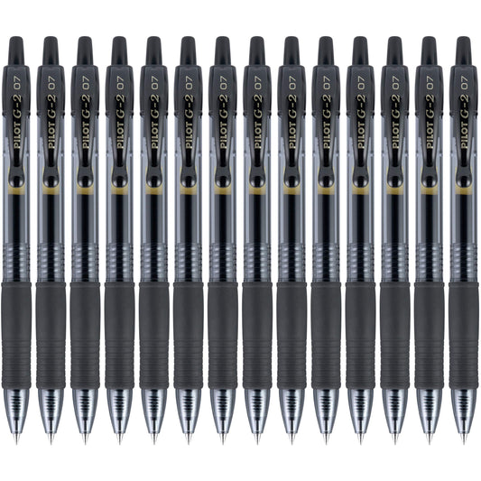 PILOT G2 Premium Gel Pens, Fine Point 0.7mm, Black Ink, 14-Pack