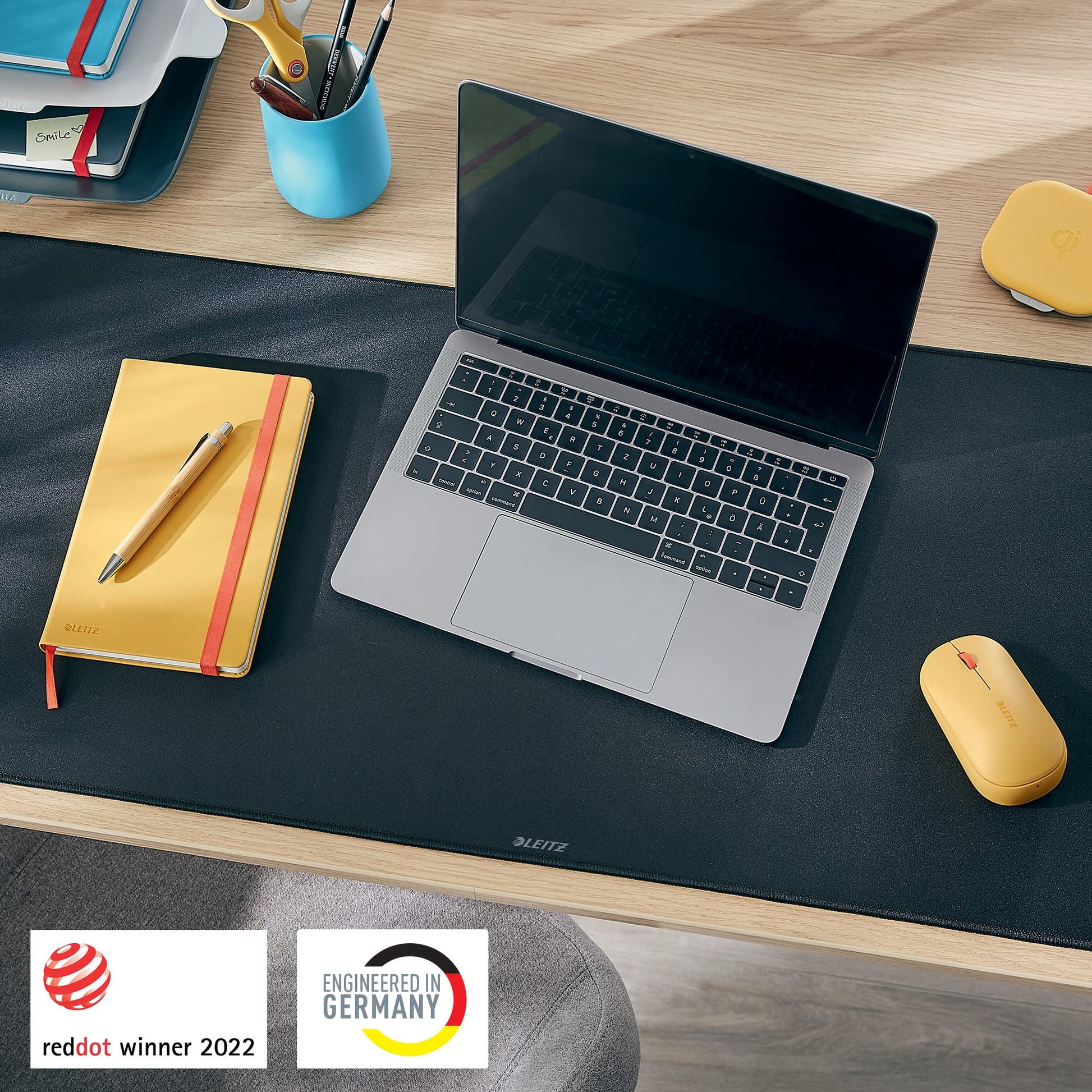 Leitz Desk Mat, Large 80 x 40cm Desk Pad, Non-Slip Mat for Laptop, PC, Monitors & Mouse Mats