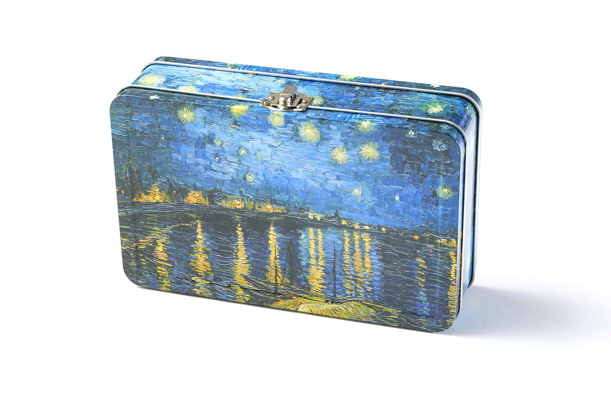 DAHO Metal Storage Box with Hinge for Office, School, Home, Makeup, Arts & Crafts and Accessories
