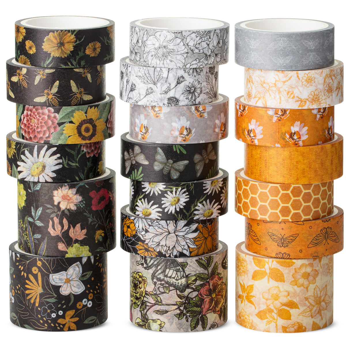 Mr. Pen- Washi Tape Set, 20 Rolls, Assorted Sizes, 4.37 Yards/Roll