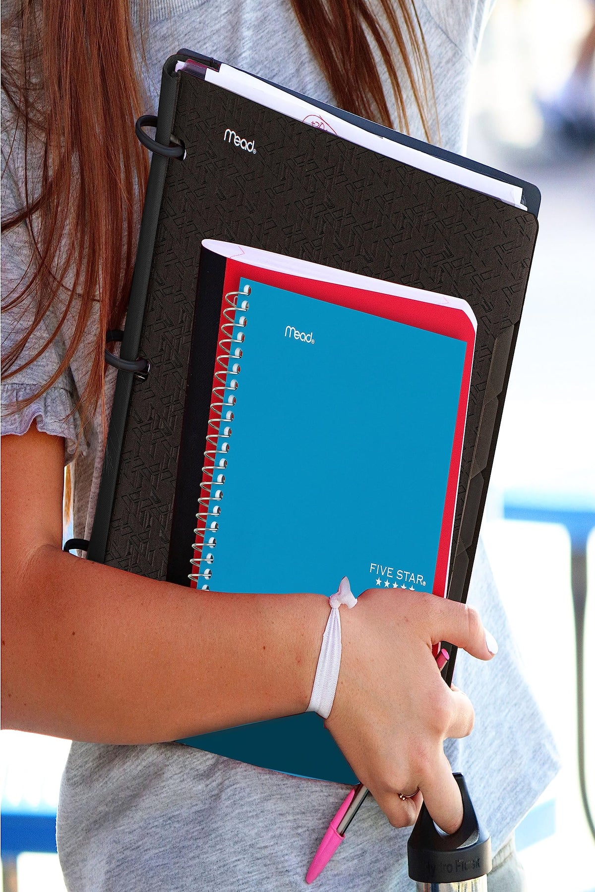 Five Star Small Spiral Notebook, 2 Subject, College Ruled Paper, 9-1/2" x 6", 100 Sheets, Teal Blue