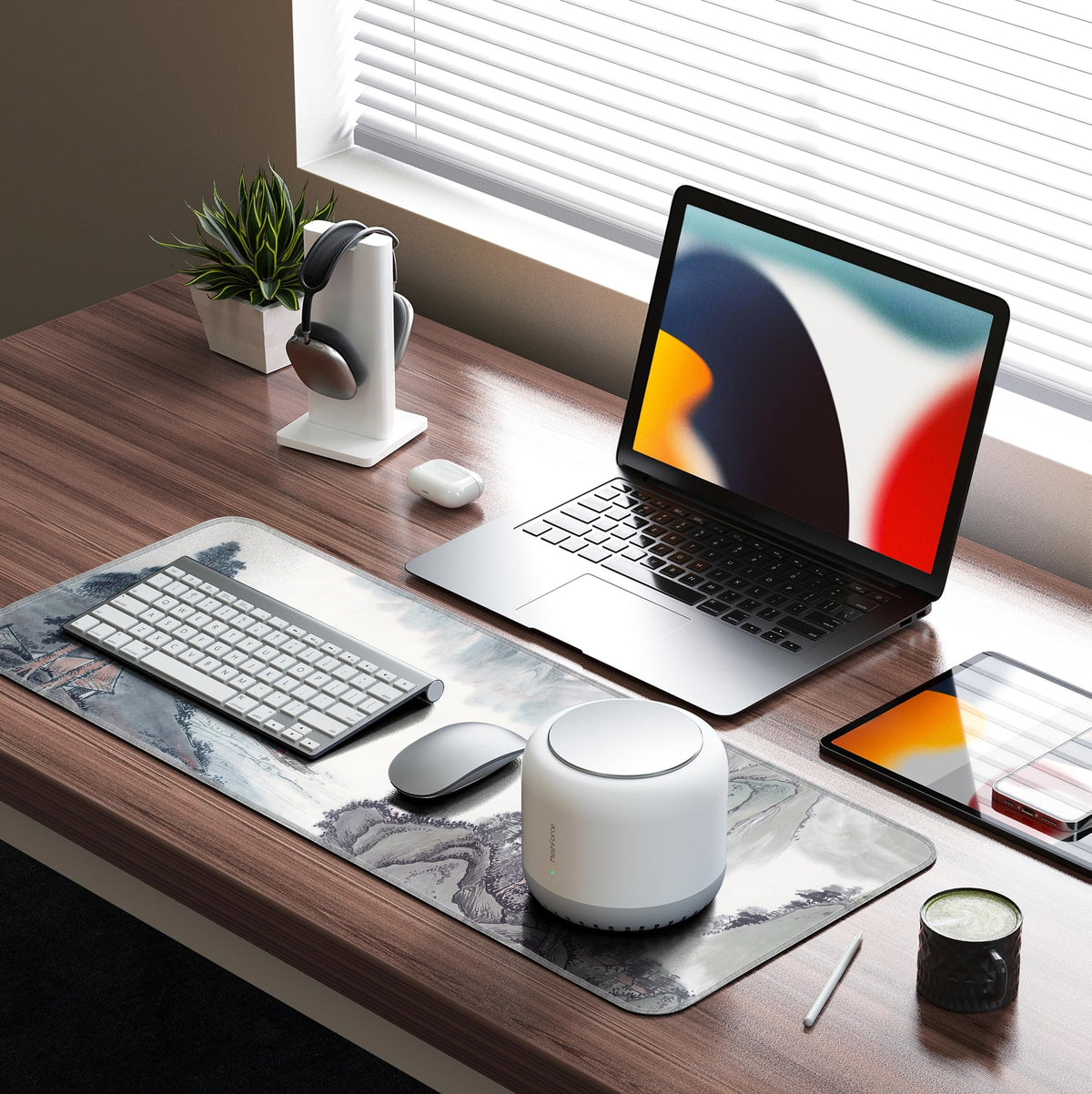 LL-COEUR XXL Landscape Gaming Mouse Pad Computer Keyboard Mat Office Desk Pad (Landscape 1, 31.4" x