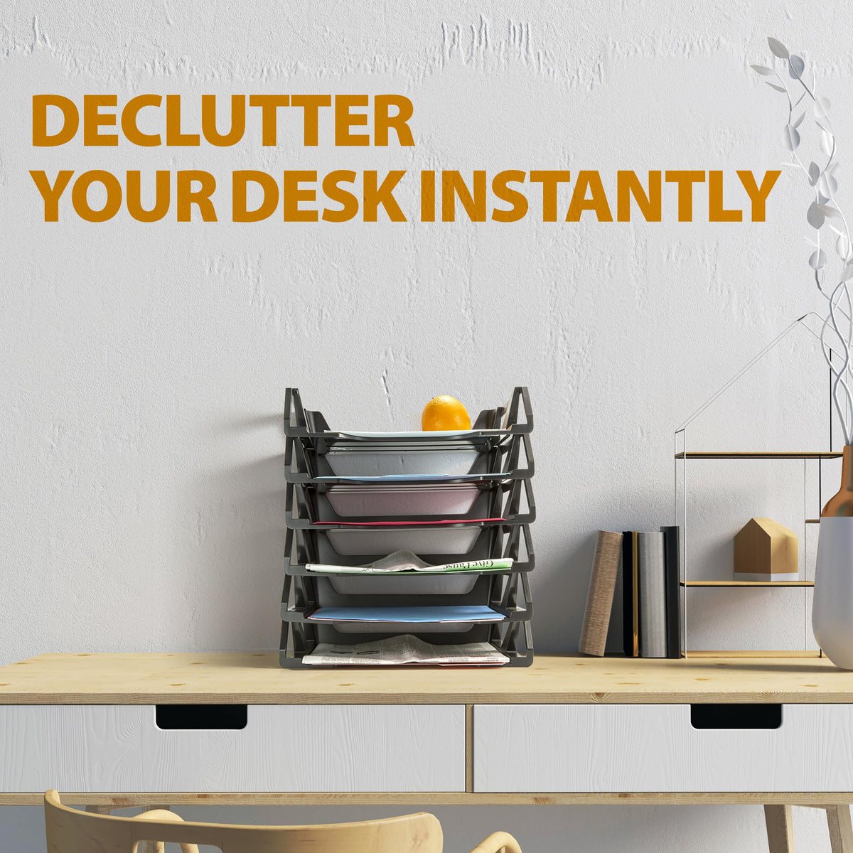 Officemate Recycled Desk Tray, Side Load, 15 1/8 x 8 7/8 x 15, Letter/A4, 6/PK (26212)