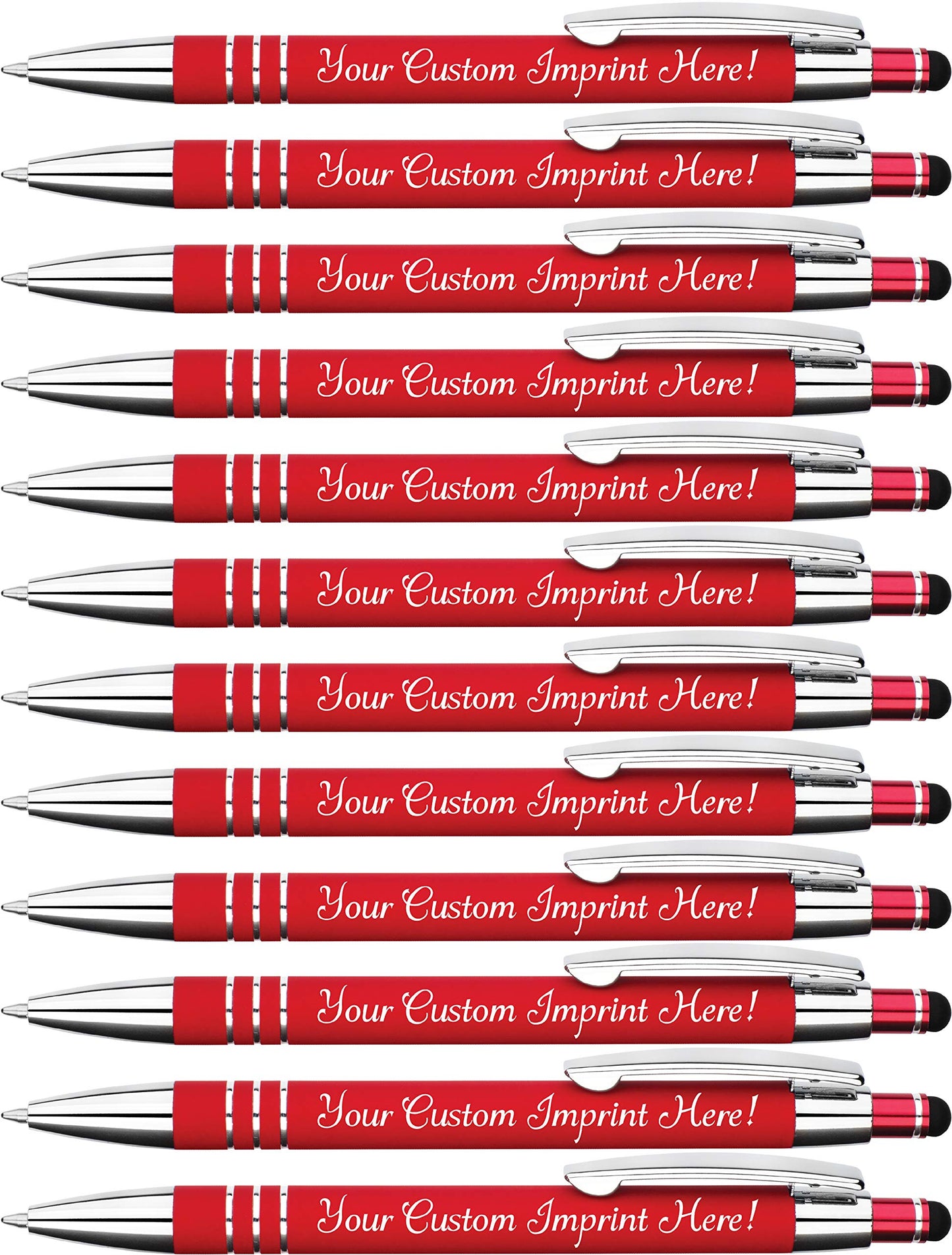 Express Pencils Personalized Pens - Hottie Rubberized Soft Touch Ballpoint Pen with Stylus tip is a