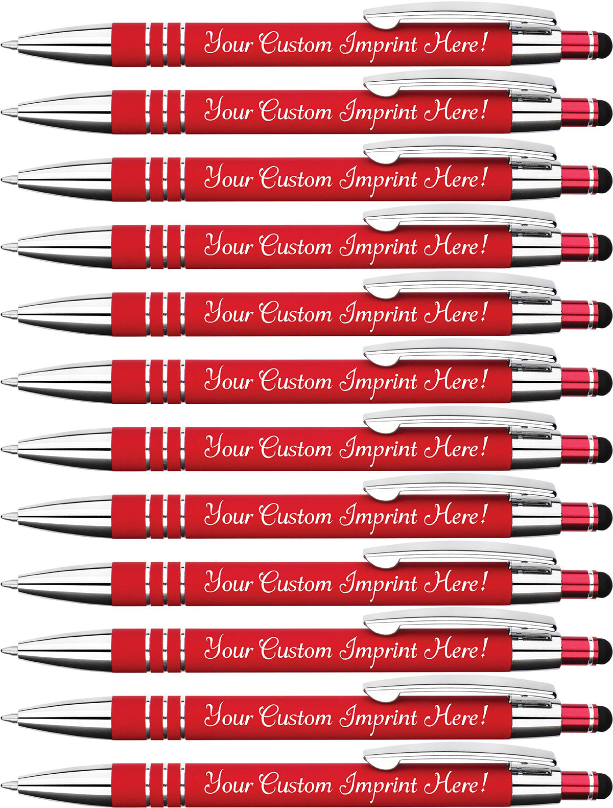 Express Pencils Personalized Pens - Hottie Rubberized Soft Touch Ballpoint Pen with Stylus tip is a