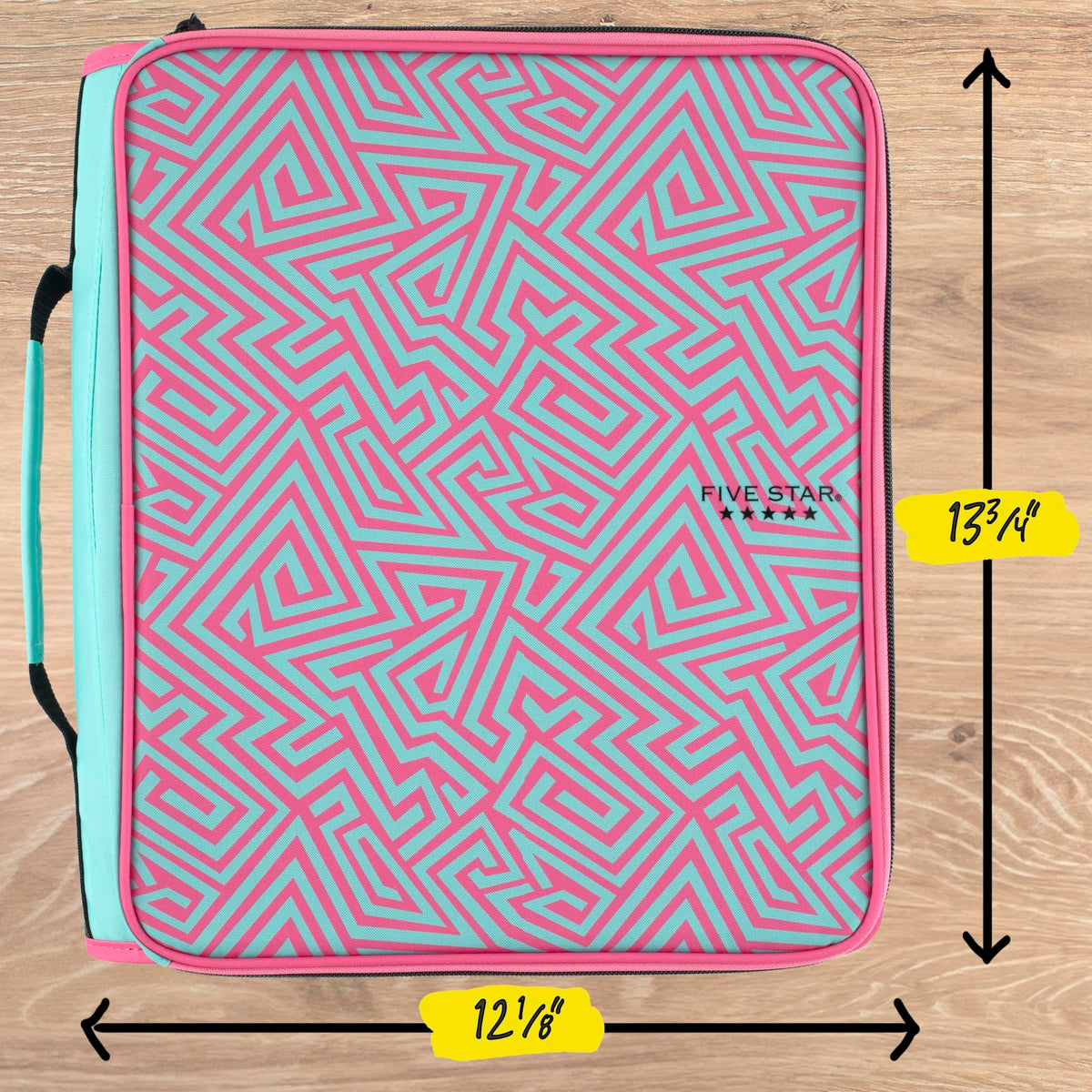 Five Star Zipper Binder 2 Inch O-Rings Case Organiser with Multi-Access and 5-Tab Expanding File
