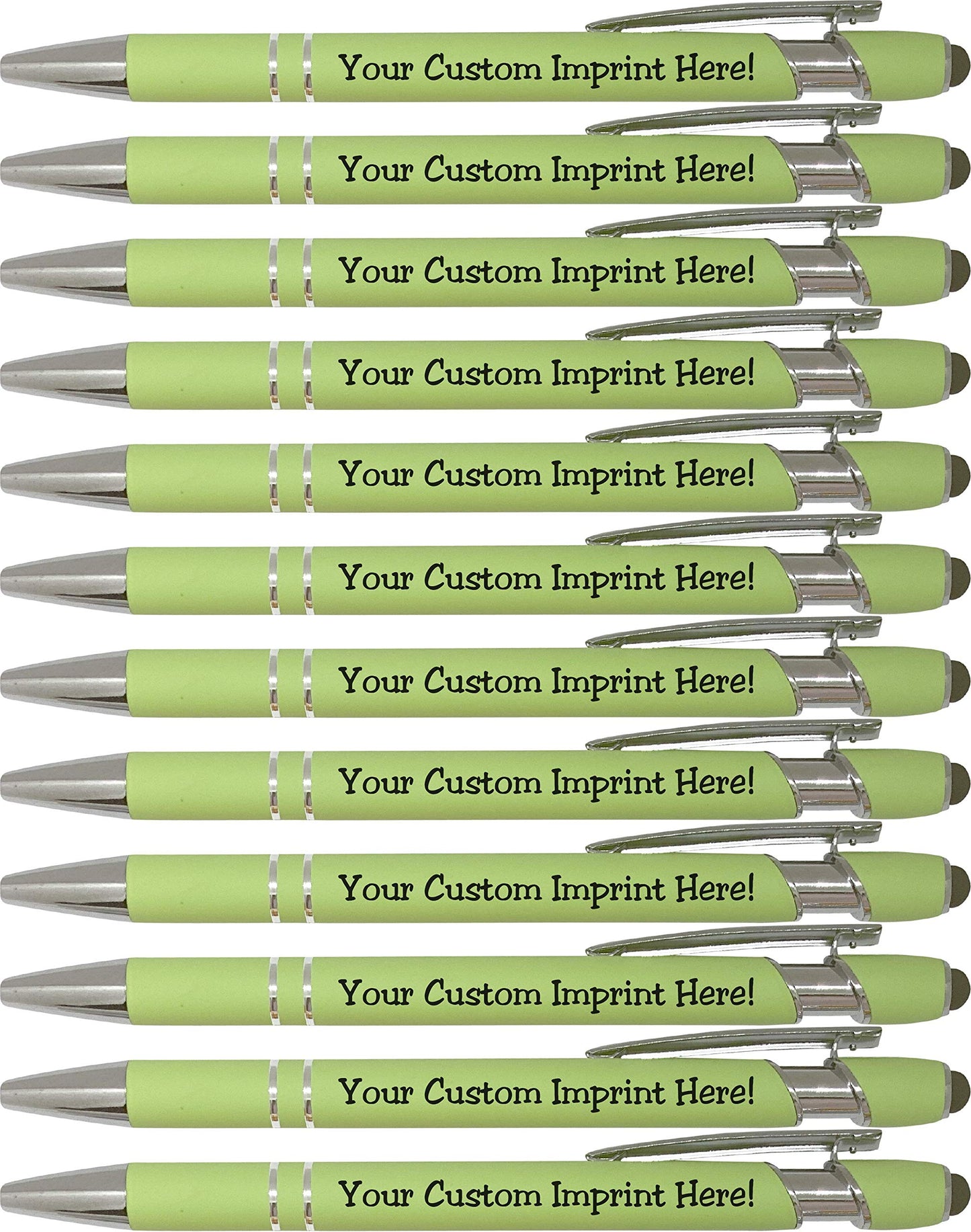 ExpressDesigns™ - Pastel Premium Custom Pens with Stylus | Personalized Soft-Touch Metal Printed