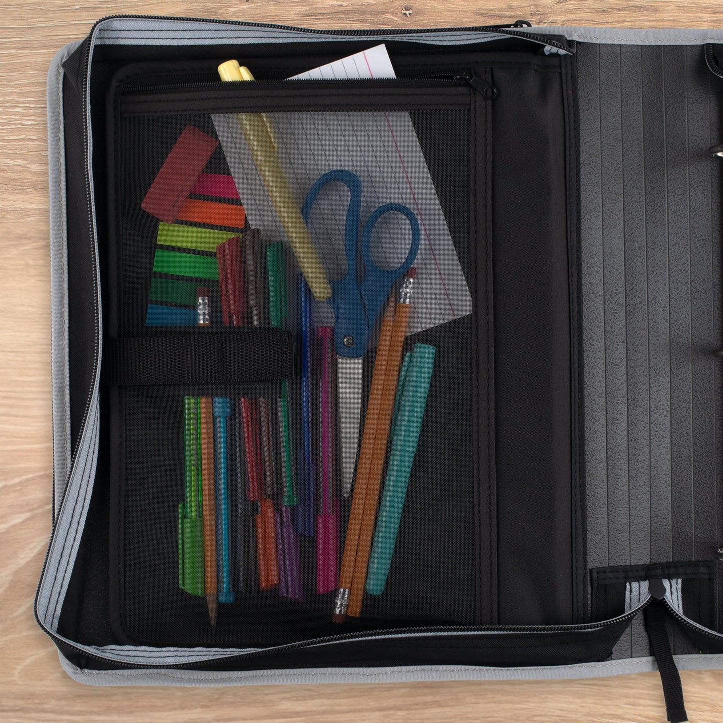Five Star Zipper Binder 2 Inch O-Rings Case Organiser with Multi-Access and 5-Tab Expanding File
