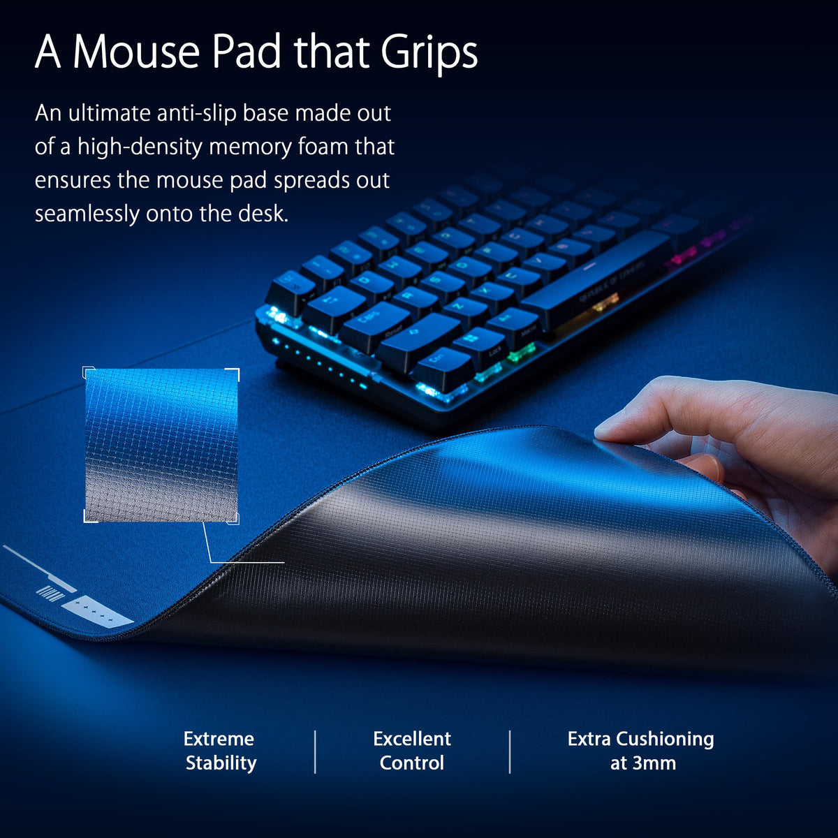 ASUS ROG Hone Ace XXL Gaming Mouse Pad – 35.4” x 15.7", (XXL Size), Extra-Cushioning, Table-Sized