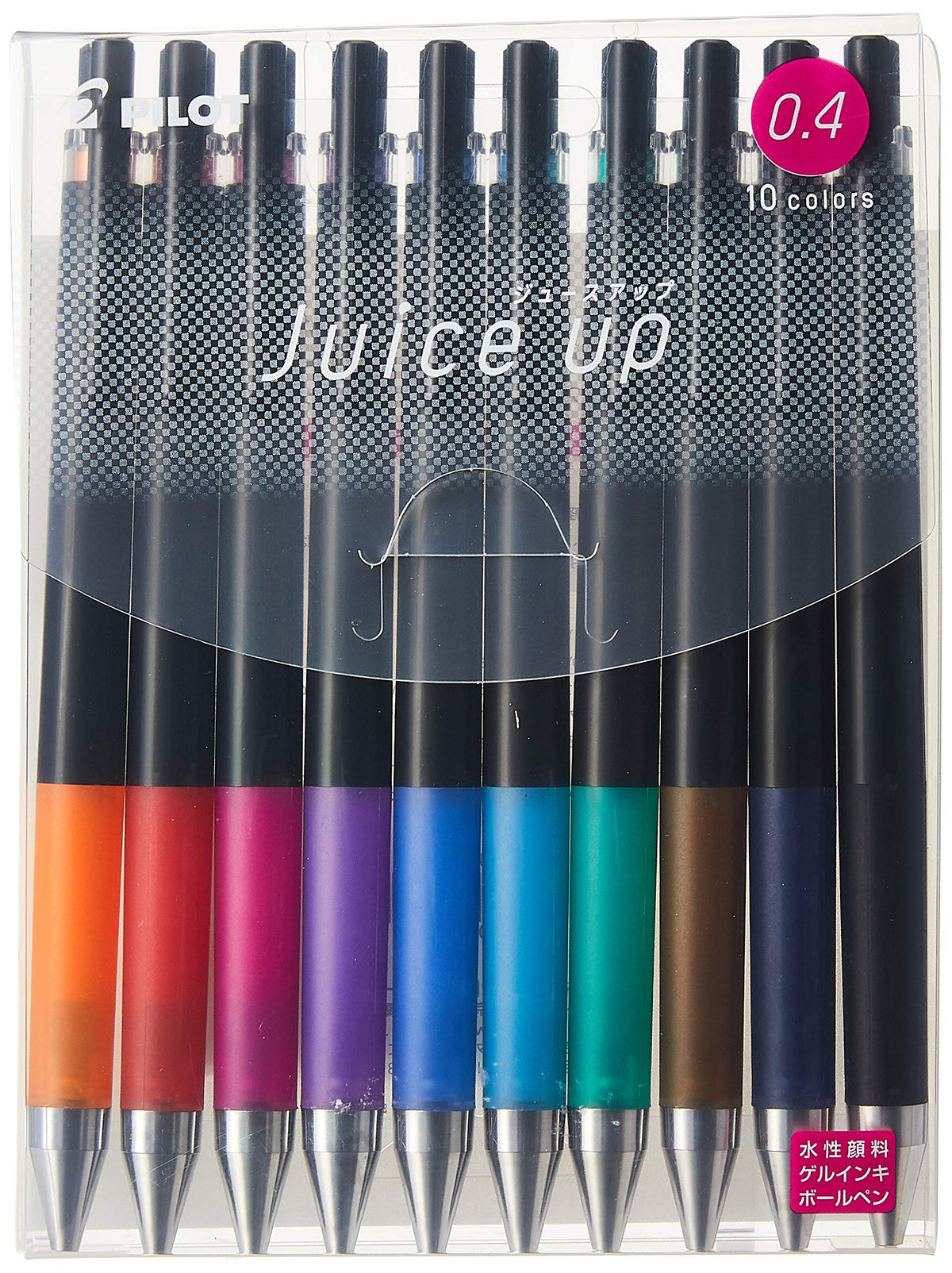 Pilot Knock Gel Ink Extra Fine Ballpoint Pen, Juice Up 04, 10 Color Assorted (LJP200S4-10C)