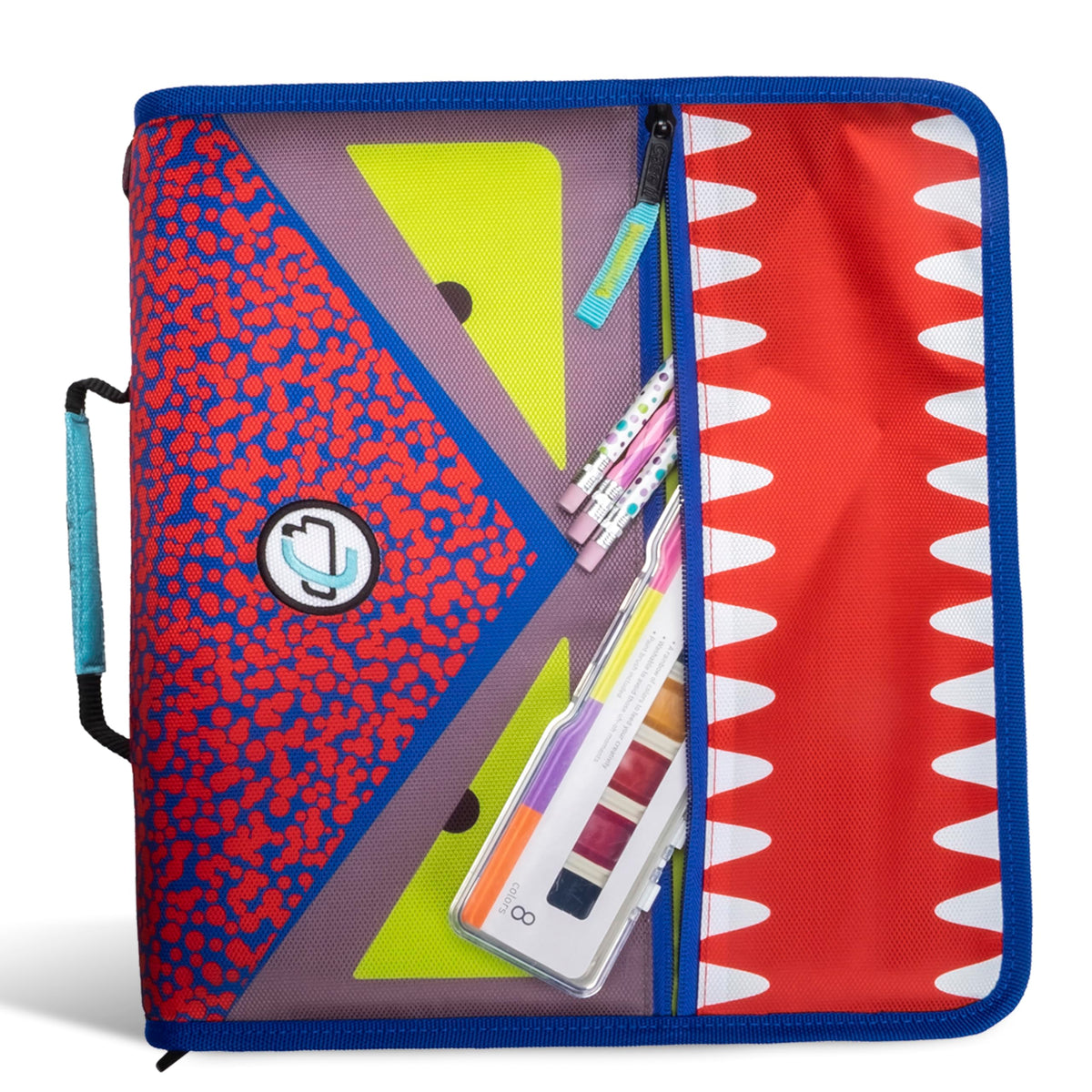 Case-it The Dual 2-in-1 Zipper Binder | Two 1.5-Inch D-Rings, 600 Sheet Capacity, Pencil Pouch &