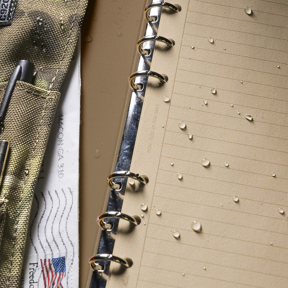 Rite In The Rain Weatherproof 1/2" Ring Binder, 5.625" x 7.875", Tan Binder (No. 9200T)