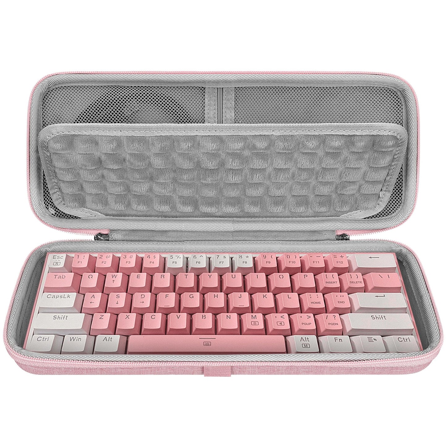 GEEKRIA 60% Compact Keyboard Case, Hard Shell Travel Bag for 61 Keys Computer Mechanical Keyboard