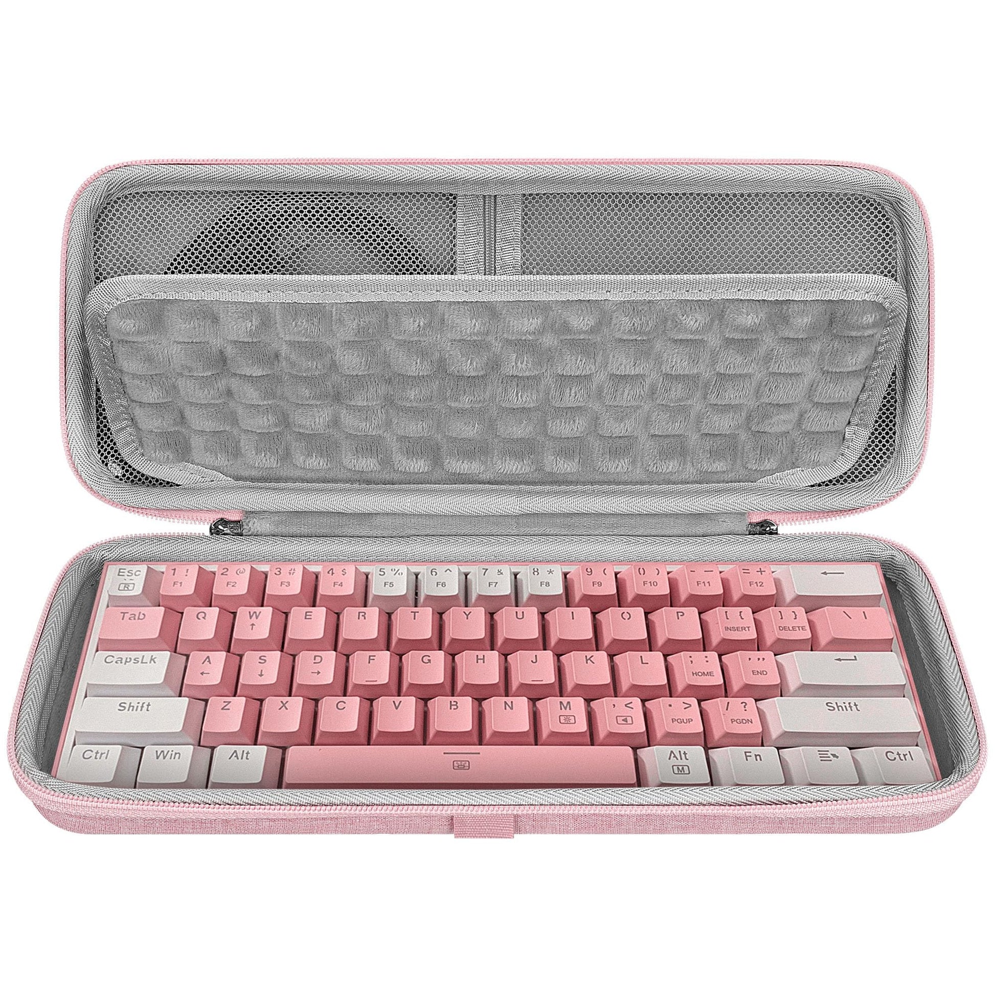 GEEKRIA 60% Compact Keyboard Case, Hard Shell Travel Bag for 61 Keys Computer Mechanical Keyboard