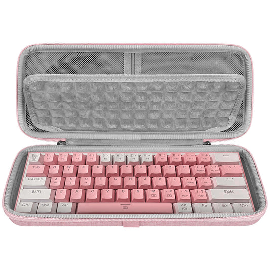 GEEKRIA 60% Compact Keyboard Case, Hard Shell Travel Bag for 61 Keys Computer Mechanical Keyboard