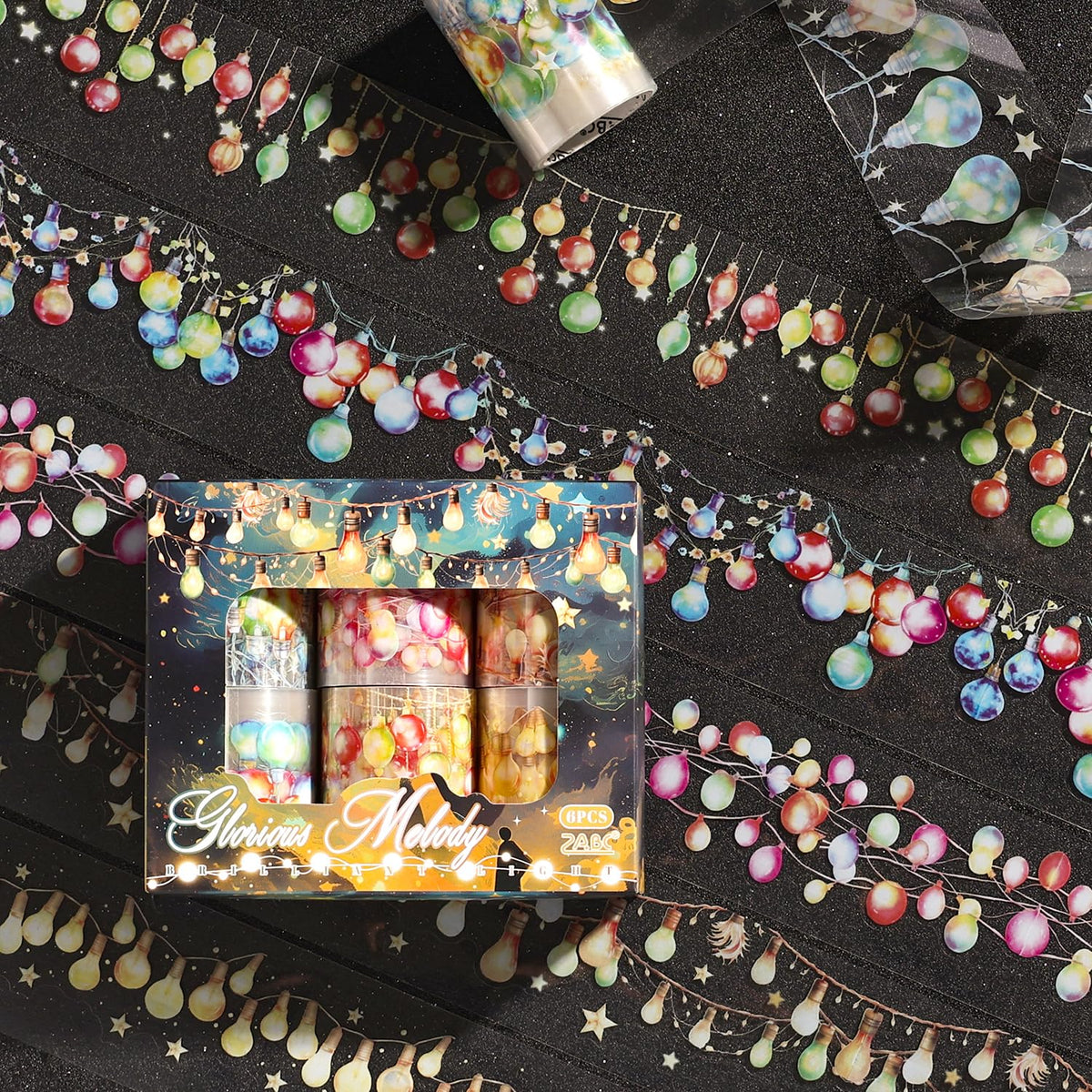 YOUQIWJ Vintage Floral Wide Washi Tape, 6 PET Rolls for Journaling Crafts