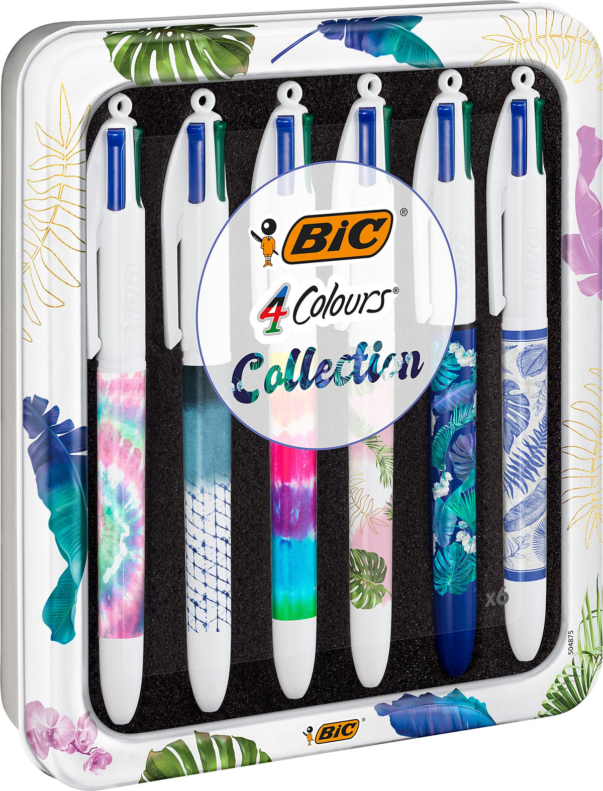 Bic 4 Colors Decors Messages or Botanical Collection and Tie & Dye - Ballpoint Pens Medium Point
