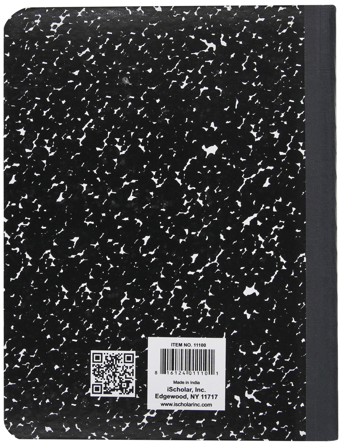 iScholar Composition Book, 100 Sheets, 5 x 5 Graph Ruled, 9.75 x 7.5-Inches, Black Marble Cover