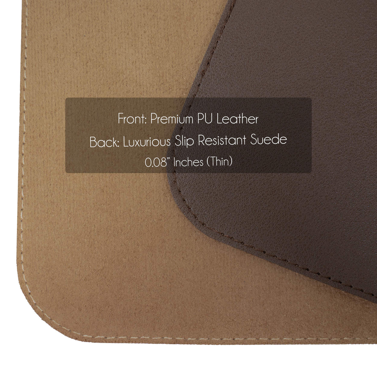 Vine Creations Leather Desk Mat 24" x 17", Desk Protector, PU Leather Desk Pad, Non Slip Small Desk