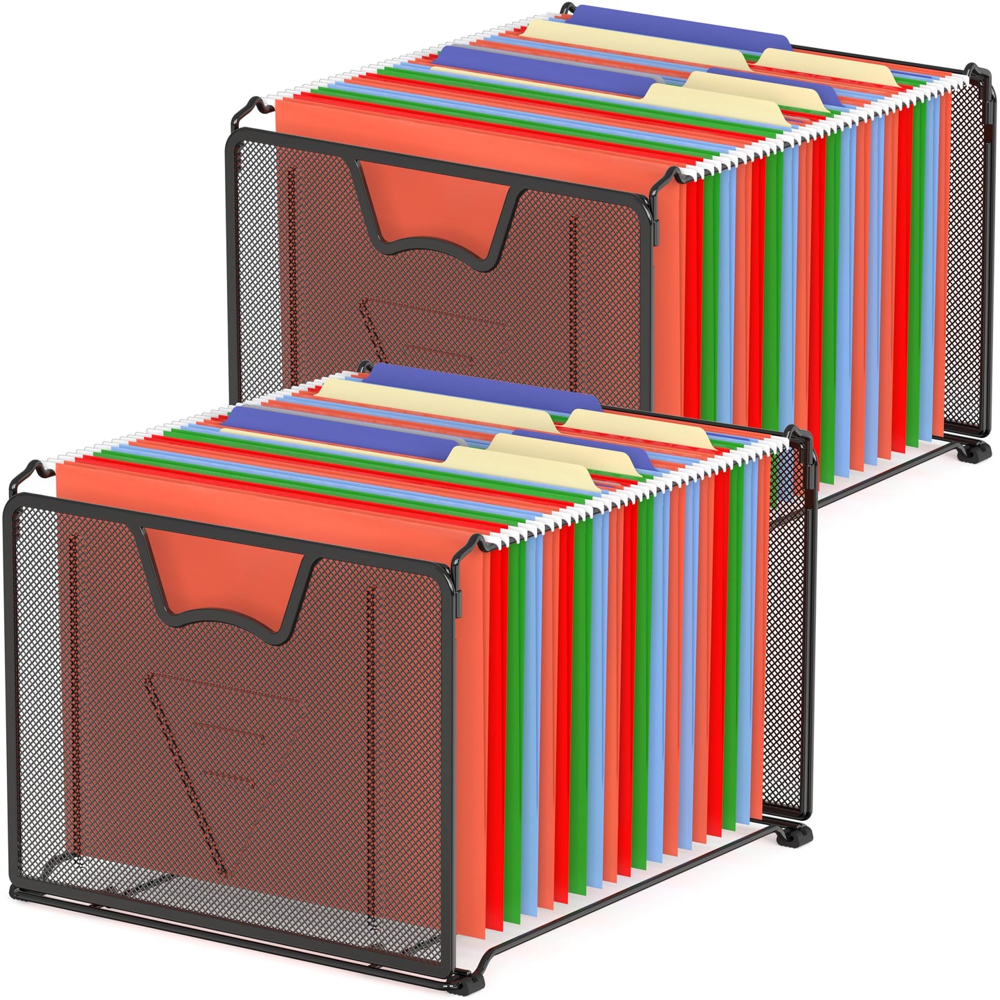 Simple Houseware Mesh Hanging File Folder Organizer, 2-Pack