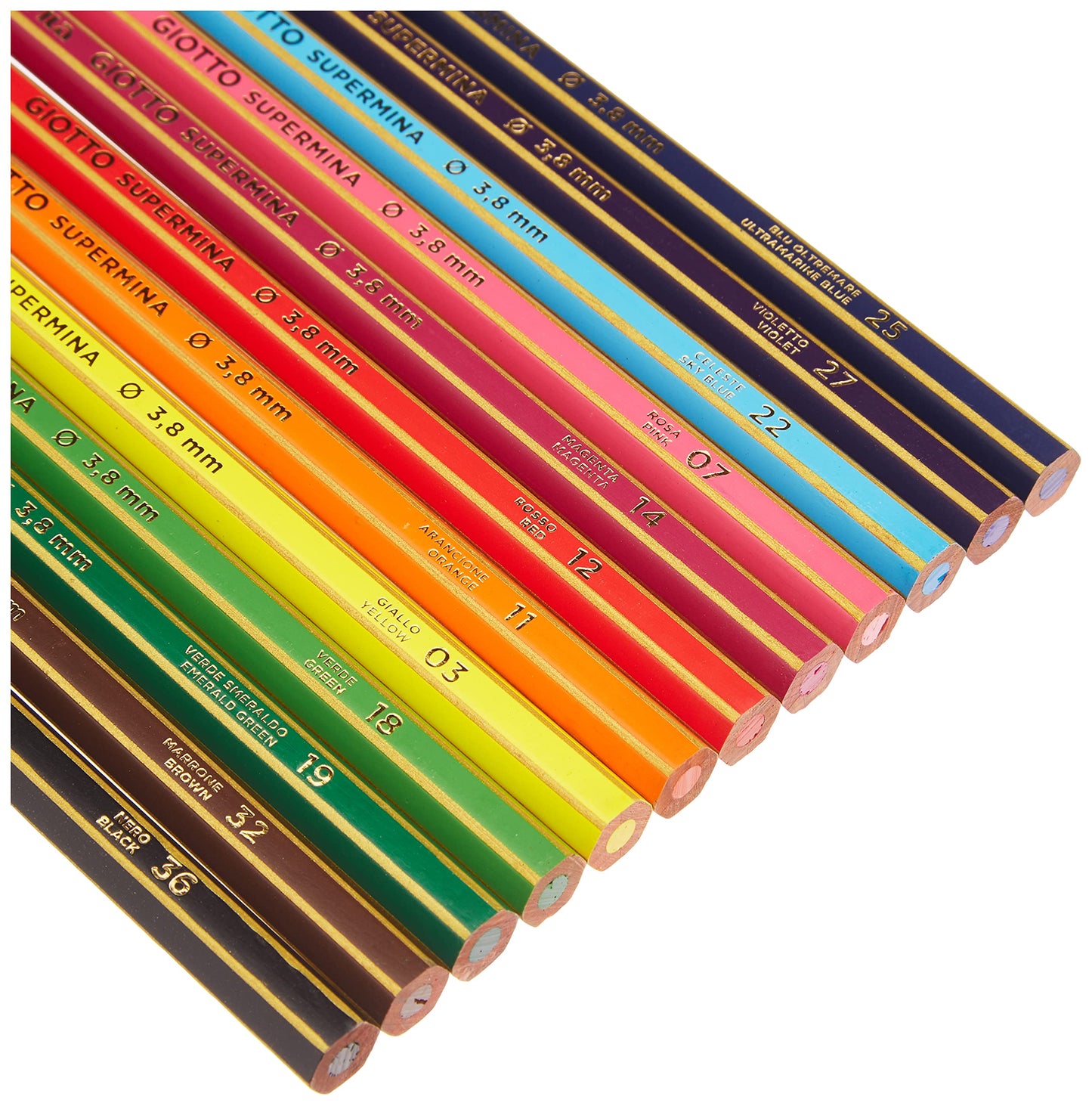 Giotto Supermina 12 Pieces – Pencil (12 Pieces), Assorted Models/Colours, 1 Unit
