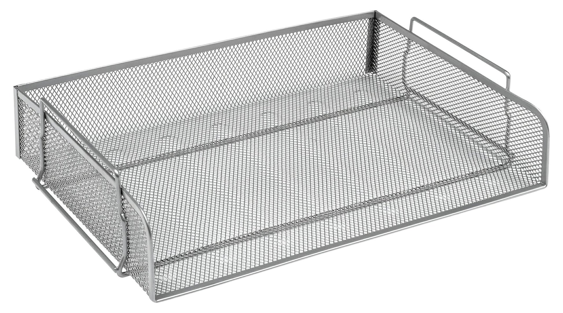 OSCO Silver Wiremesh Stackable Letter Tray (Landscape),335mm x 245mm x 63mm