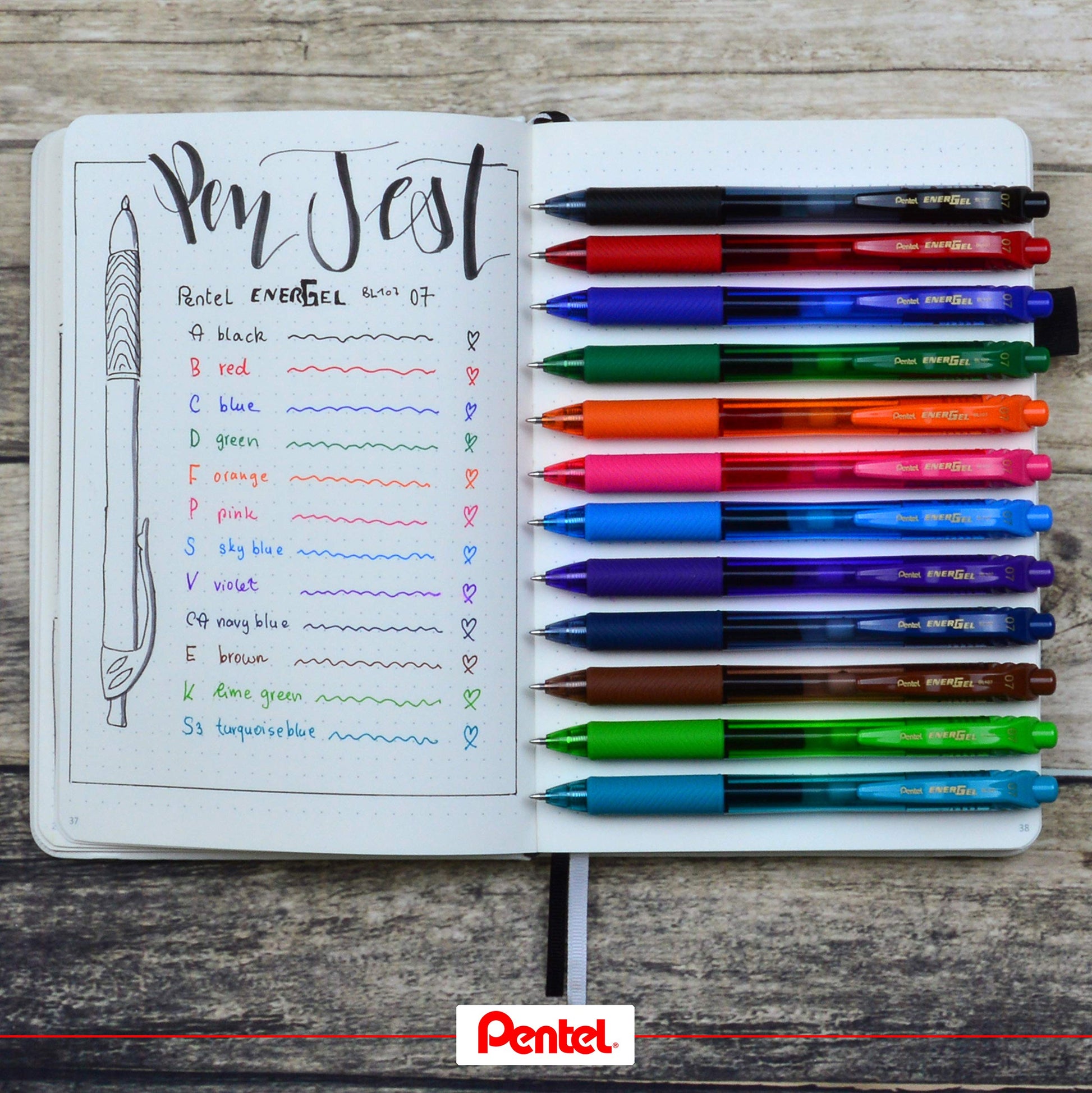 Pentel EnerGel X Gel Rollerball Pen, 0.7mm Tip, Turquoise ink (One Pen)