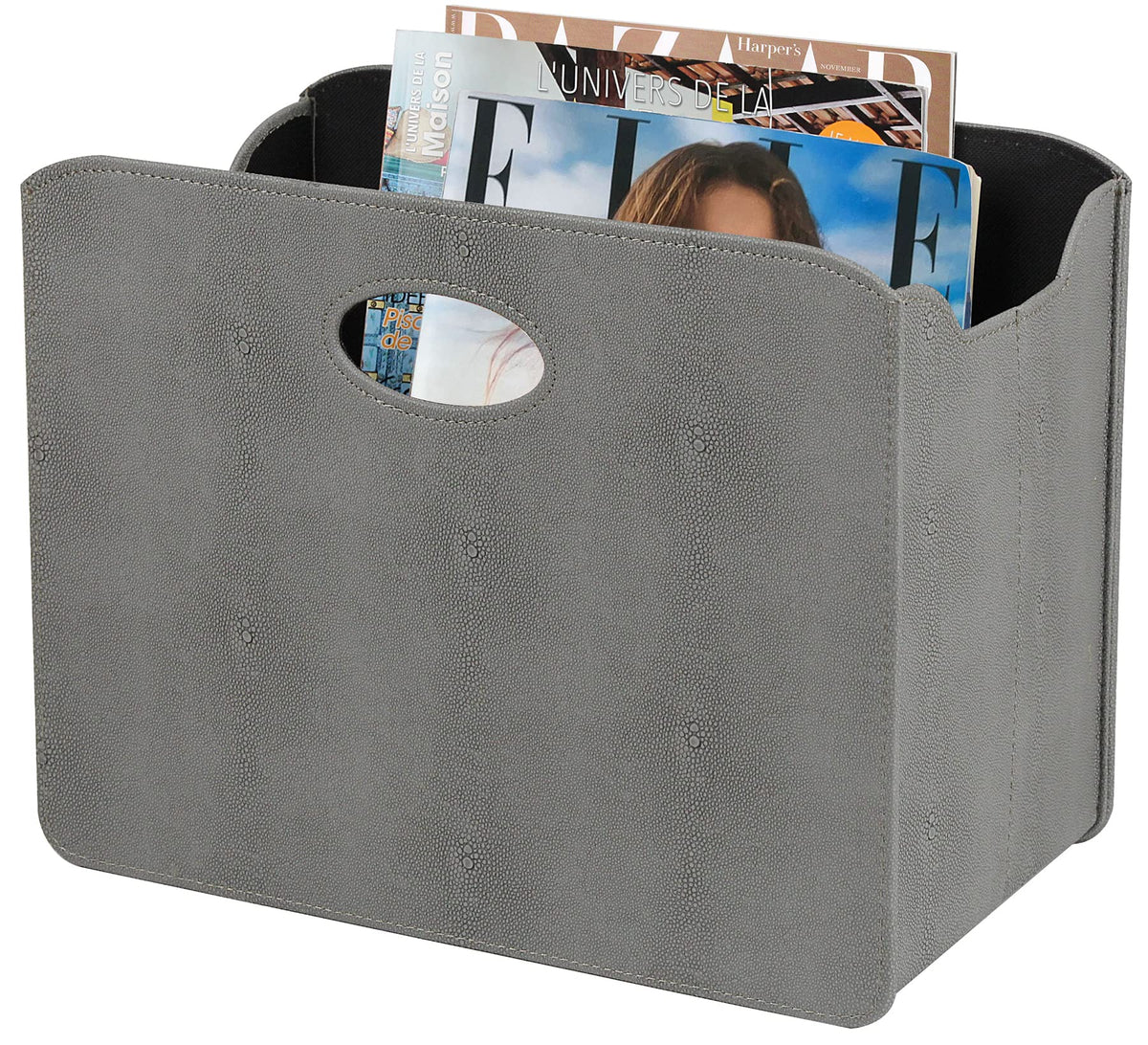 HofferRuffer Magazine Basket Holder, Foldable Magazine Rack, Document File Holder Organizer, File