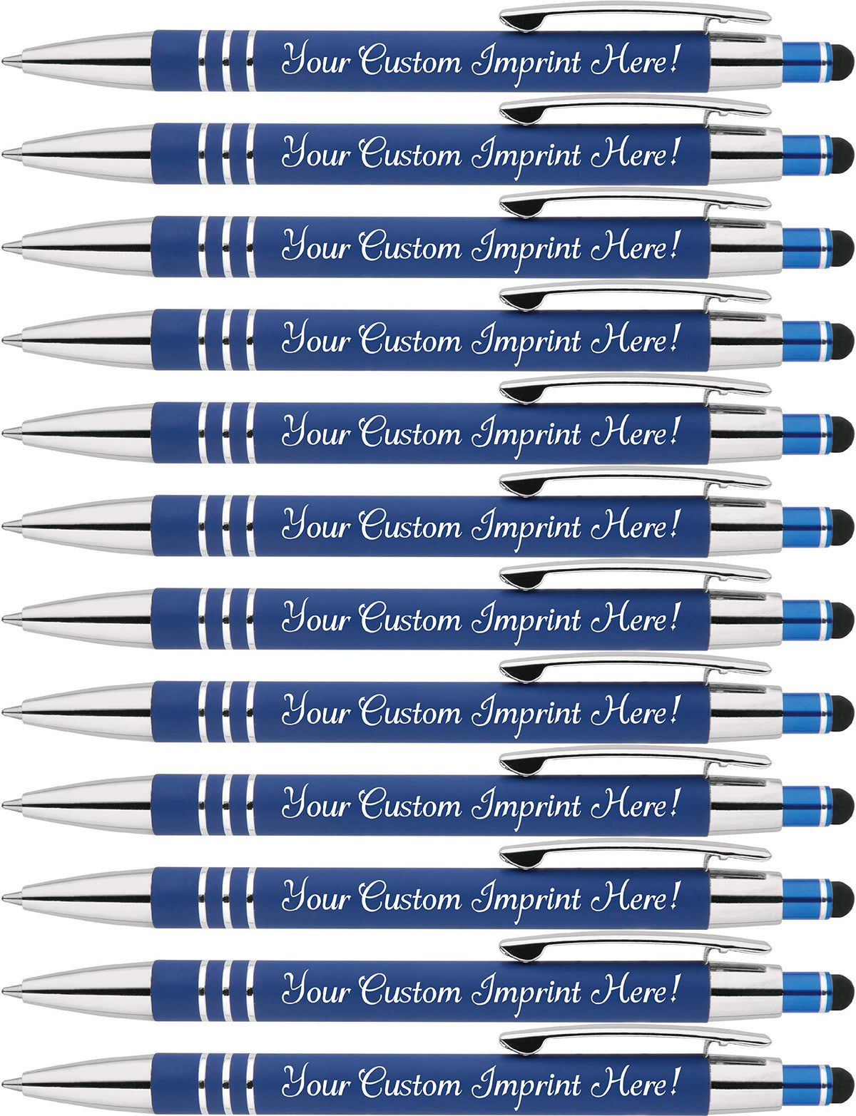 Personalized Pens - Hottie Rubberized Soft Touch Ballpoint Pen with Stylus tip is a stylish