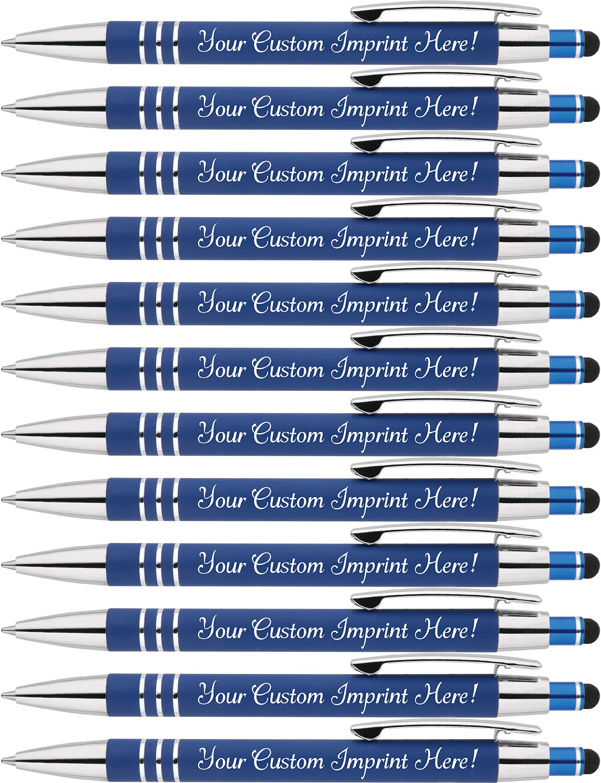 Personalized Pens - Hottie Rubberized Soft Touch Ballpoint Pen with Stylus tip is a stylish