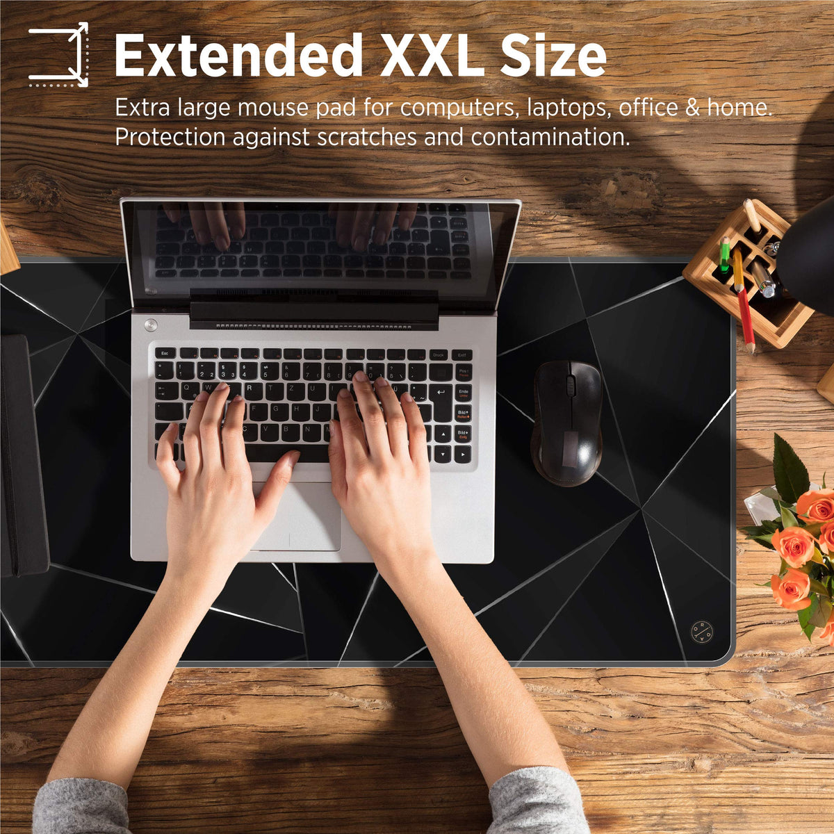 Oriday Large Gaming Mouse Pad, Extended XXL (35.4x15.7x0.11 in), Long Non-Slip Rubber Base
