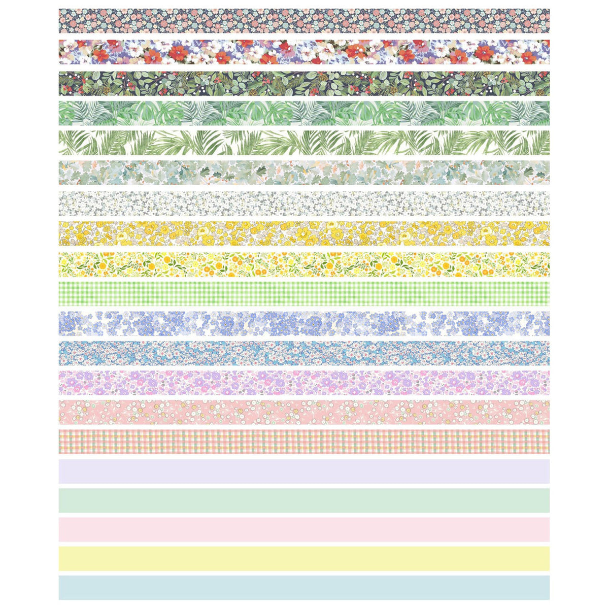 YUBX Vintage Washi Tape Set 20 Rolls Skinny Retro Decorative Antique Patterns Masking Tapes for