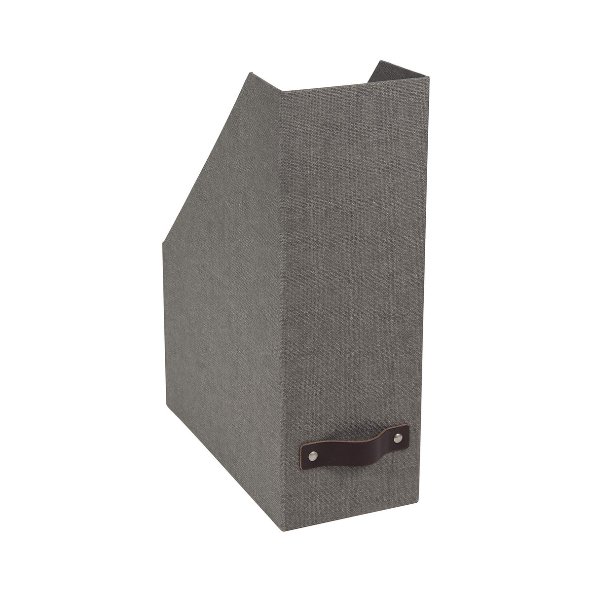 Bigso Box of Sweden Estelle Canvas Fiberboard Upright Magazine Storage Box Organizer for Papers &