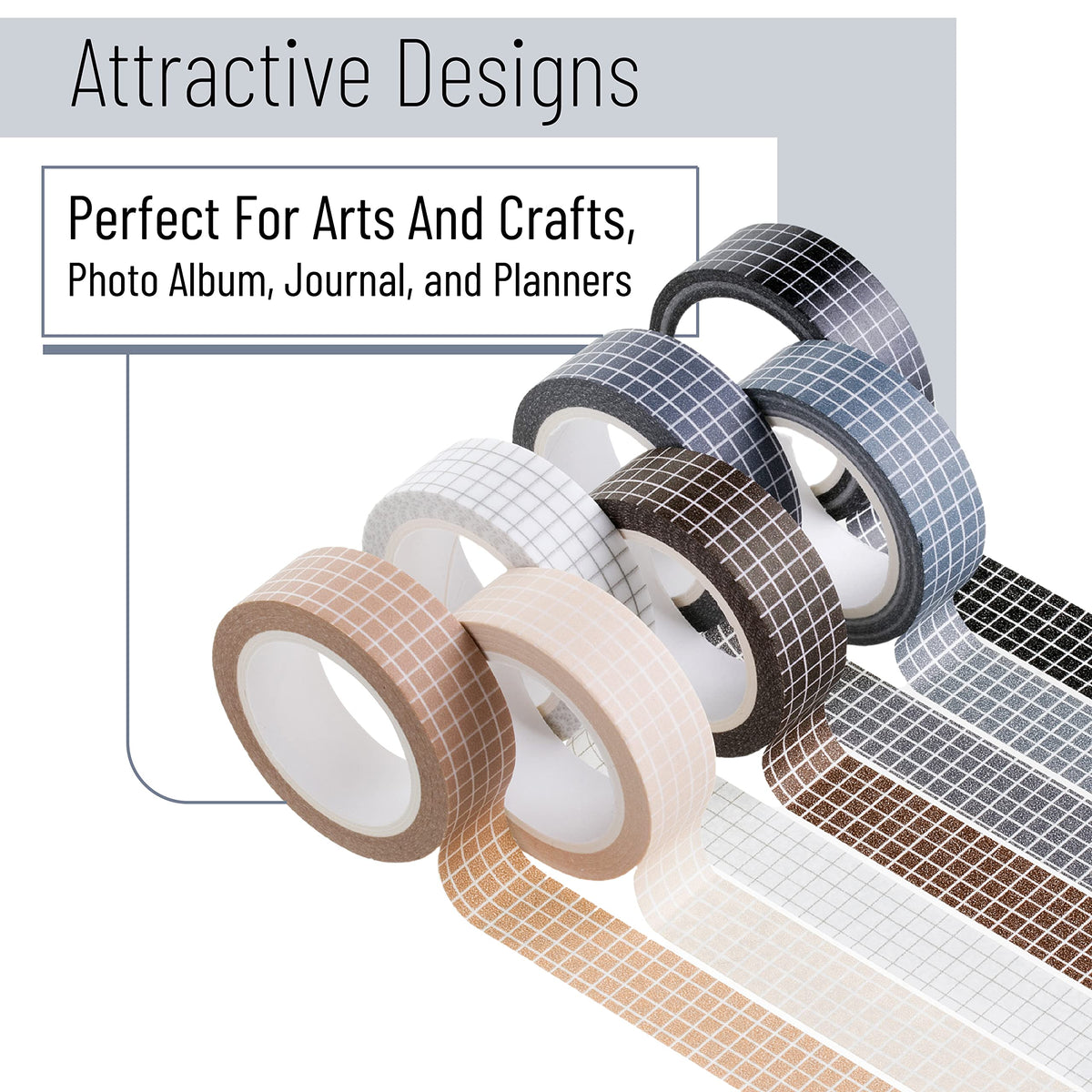 Mr. Pen- Washi Tape Set, 0.6", 7 Rolls, 9 Yards/Roll