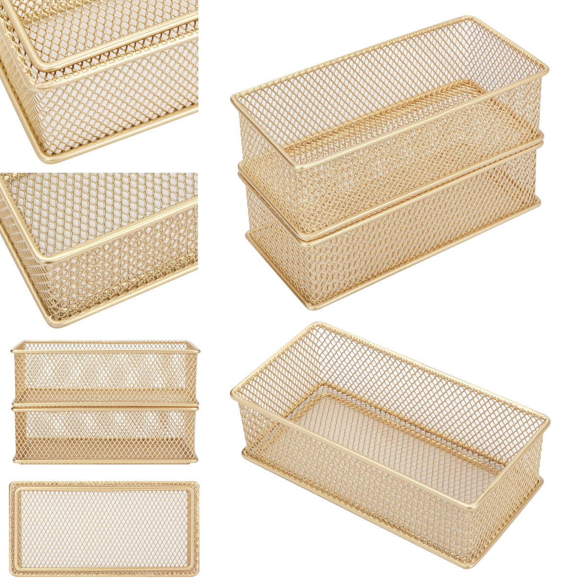 Annova Mesh Stackable Drawer Cabinet and Shelf Organizer Bins Storage Basket School Office Supply