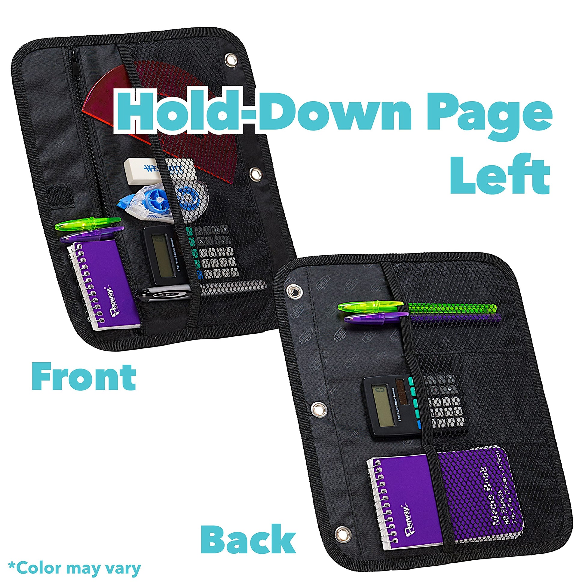 Case-it The Dual 2-in-1 Zipper Binder | Two 1.5-Inch D-Rings, 600 Sheet Capacity, Pencil Pouch &