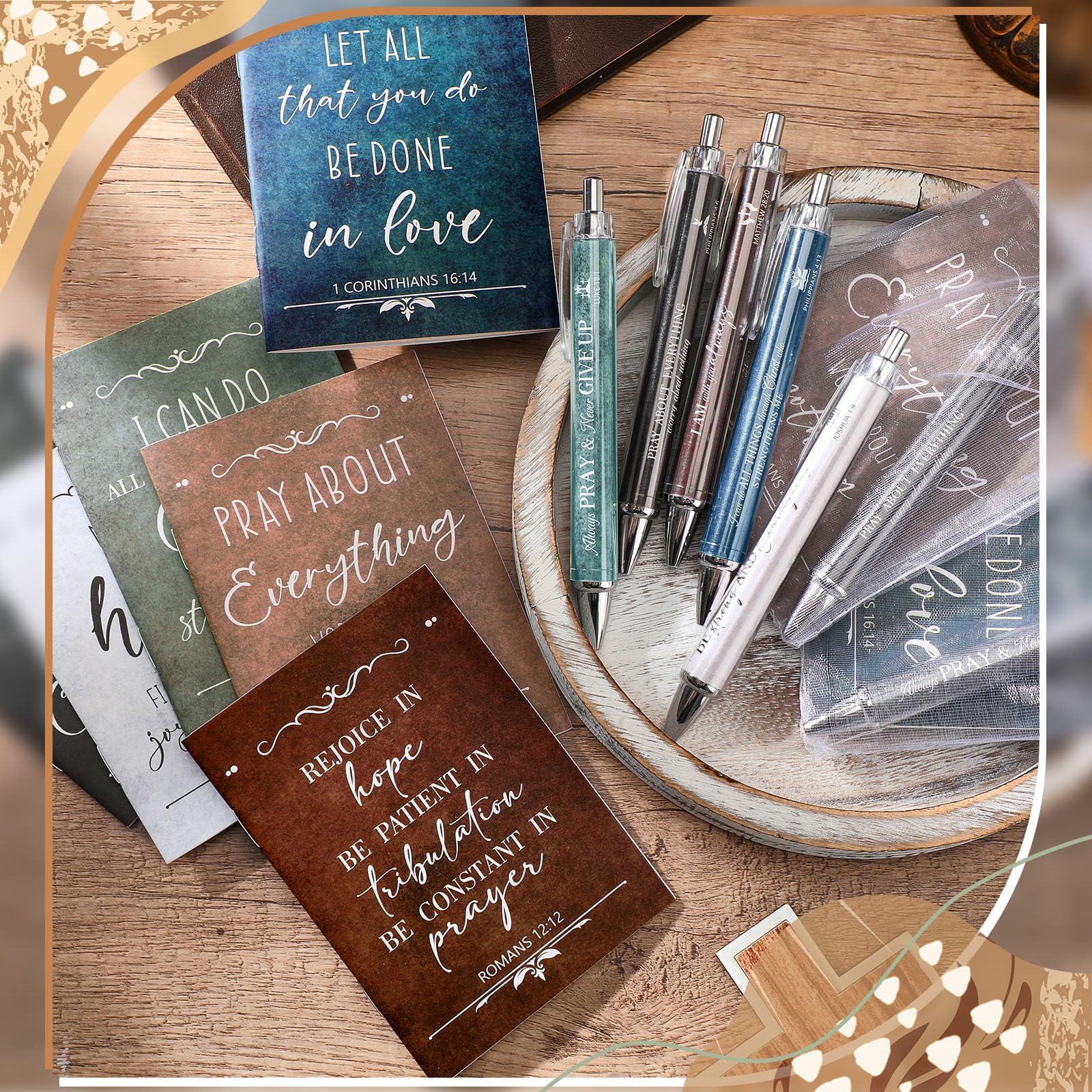 Qeeenar 200 Pcs Christian Gift Bulk Set Bible Verse, Fresh Color, Classic
