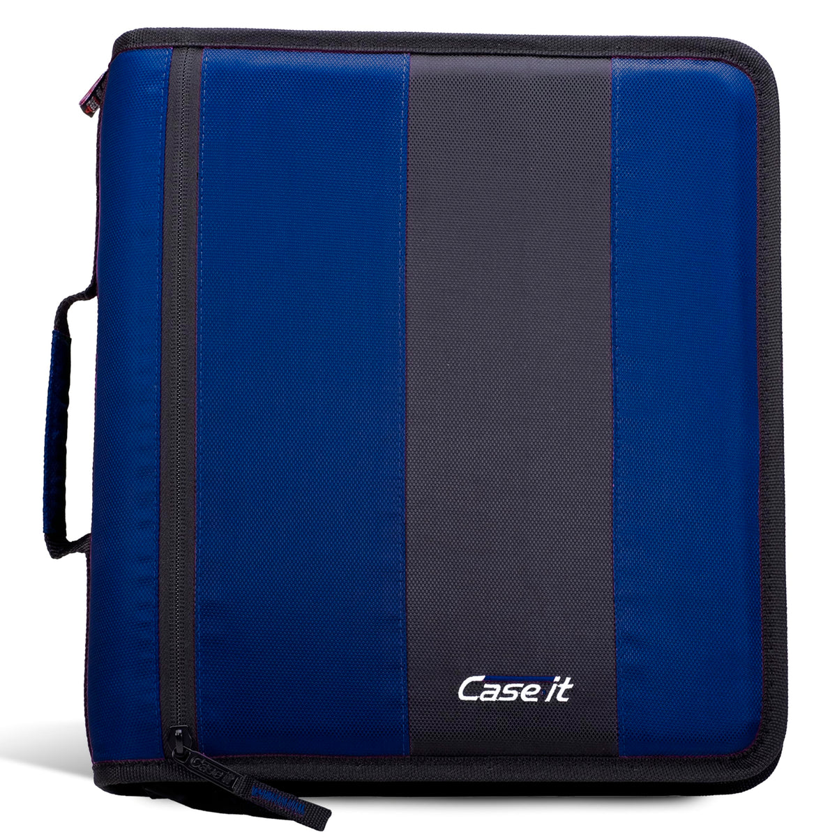 Case-it School Zipper Binder | 2" O-Rings | 350-Sheet | D-251 Midnight Blue