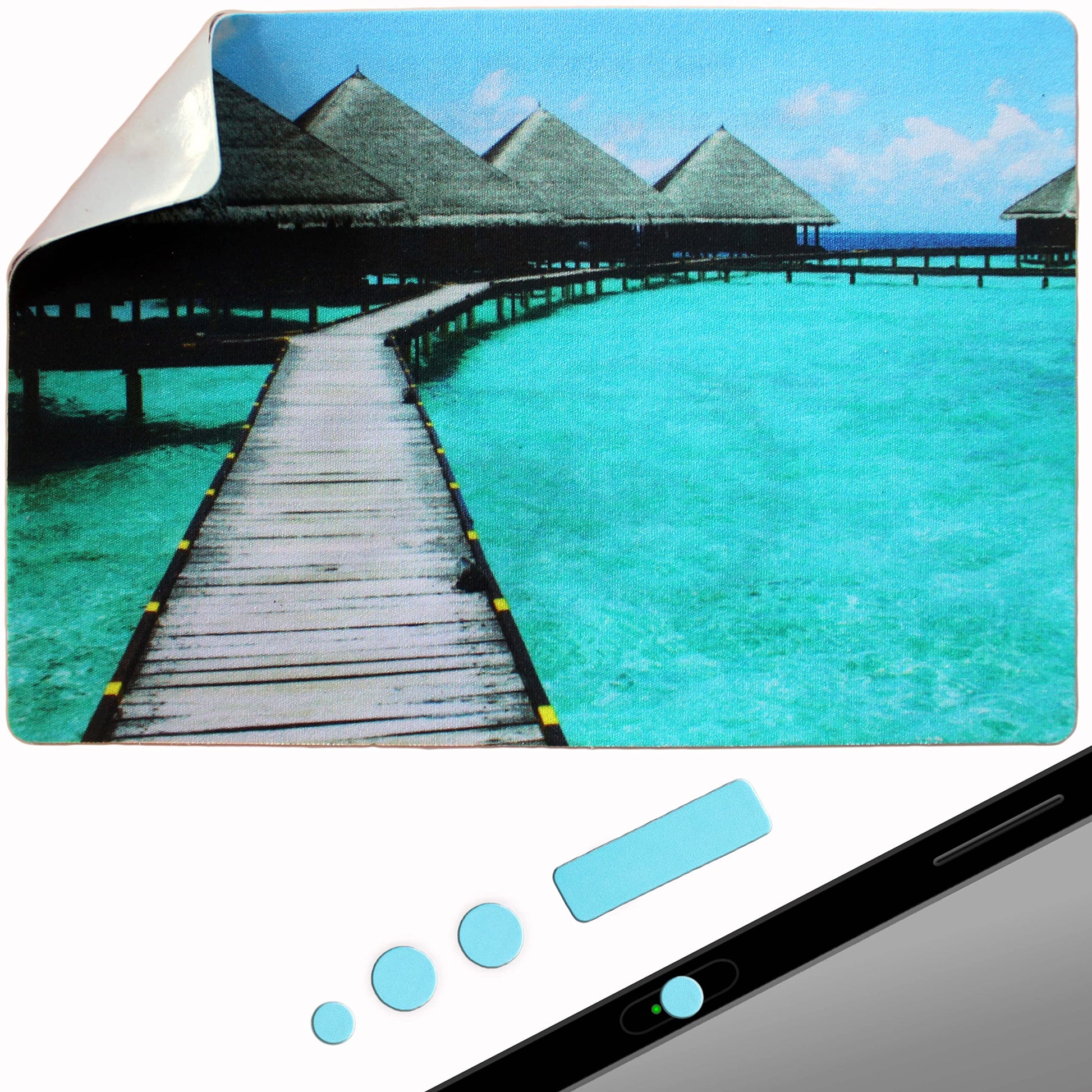 Peel and Stick Mouse Pad - Portable - Adhesive Stick on Bottom - Large Size Mouse Pads - Portable